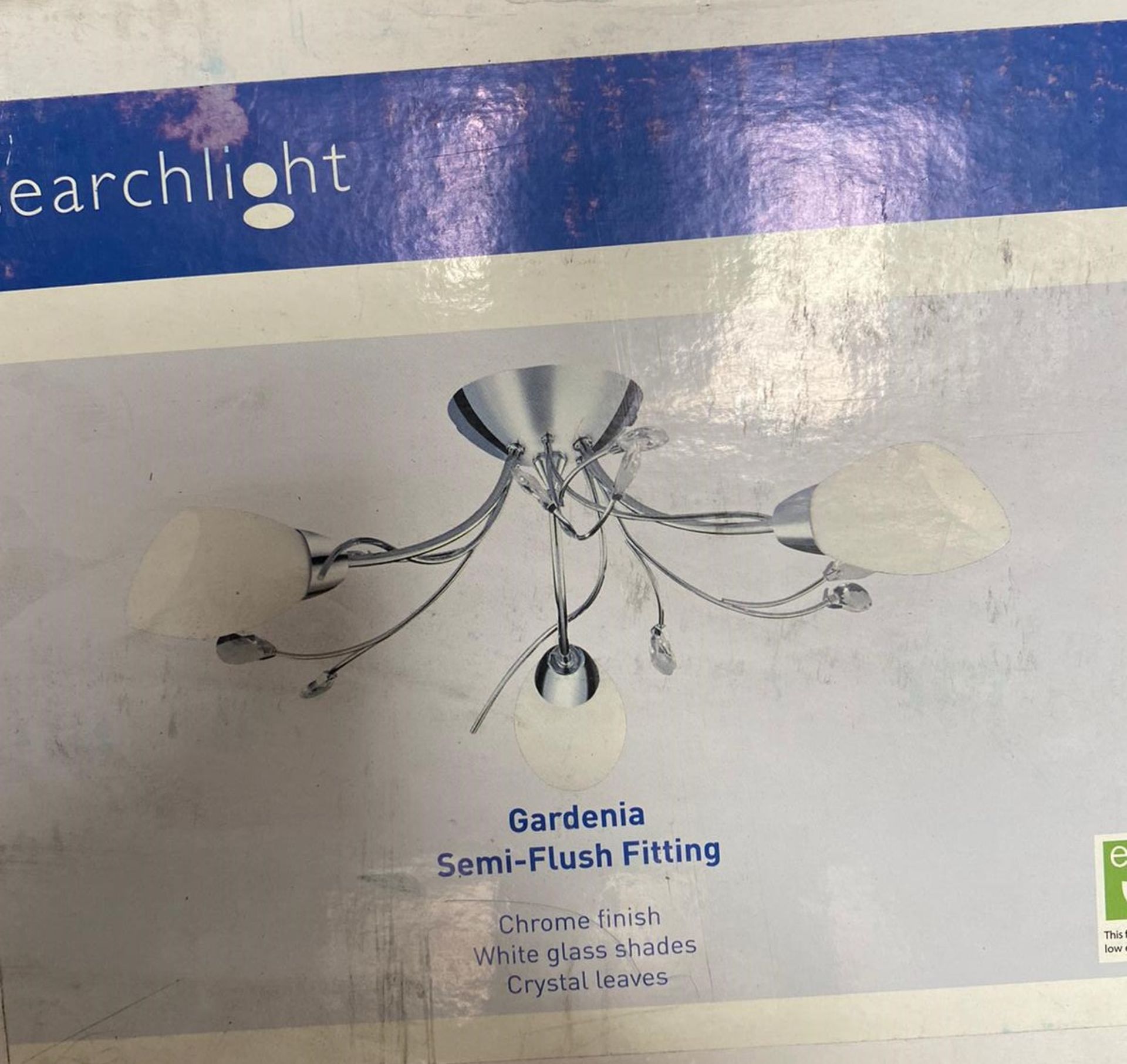 1 x Searchlight Gardenia Semi-flush fitting in chrome - Ref: 1763-3CC -New and boxed- RRP: £112.80 - Image 2 of 3