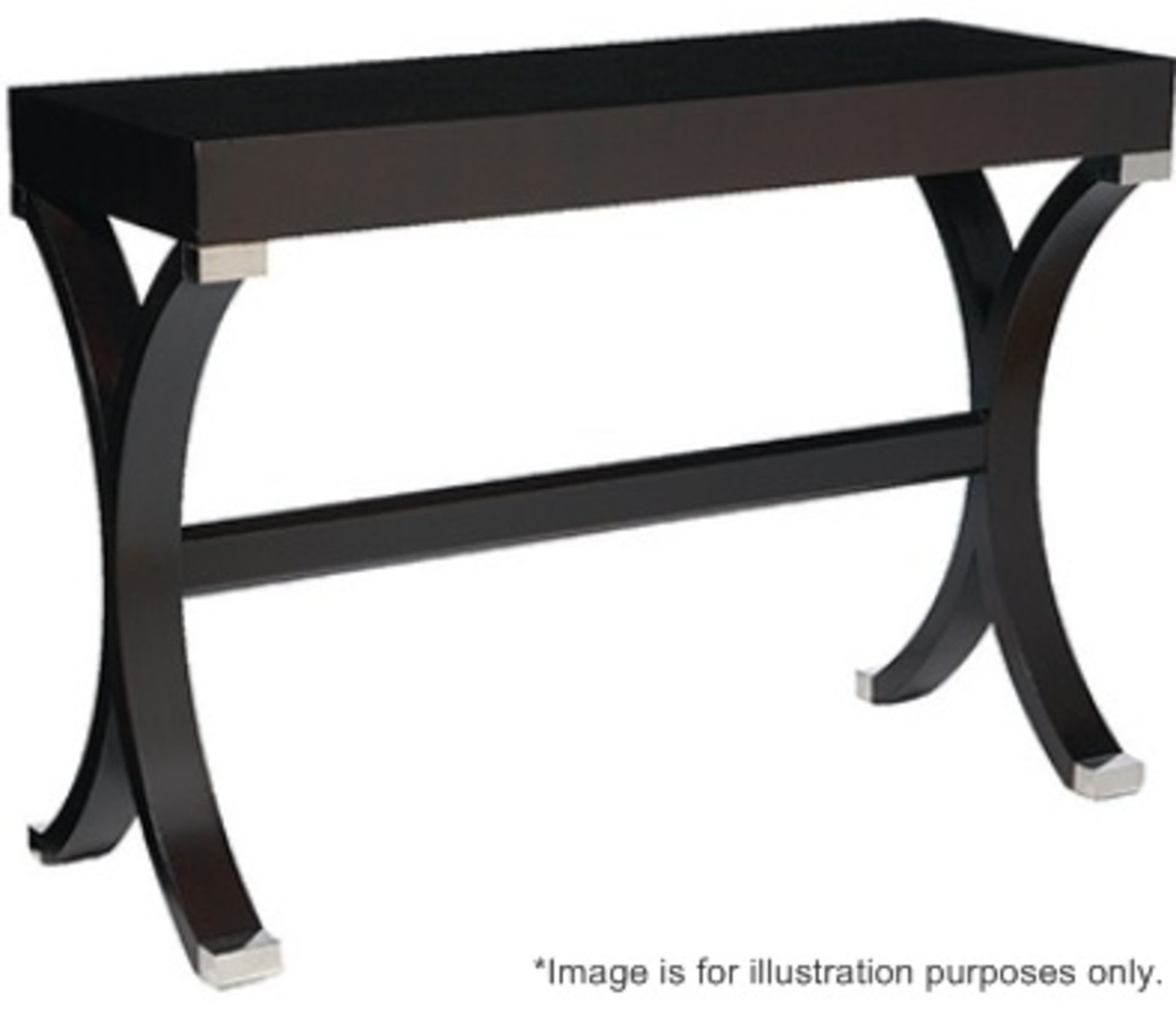 1 x JUSTIN VAN BREDA 'LULU' Designer Mahogany Console Table With Drawer - Original Price £1,949.00 - Image 2 of 11