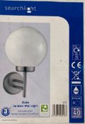 1 x Searchlight Globe Outdoor Wall Light in Stainless Steel - Ref: 075 - New and Boxed Stock