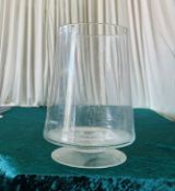 2 x Large Footed Hurricane Vases - Dimensions: 40x28cm - Ref: Lot 43 - CL548 - Location: Leicester