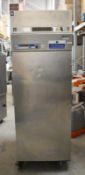 1 x Gram Upright Stainless Steel Pastry Refrigerator - 230v - H200 x W69 x D85 cms - CL232 - Ref LF2