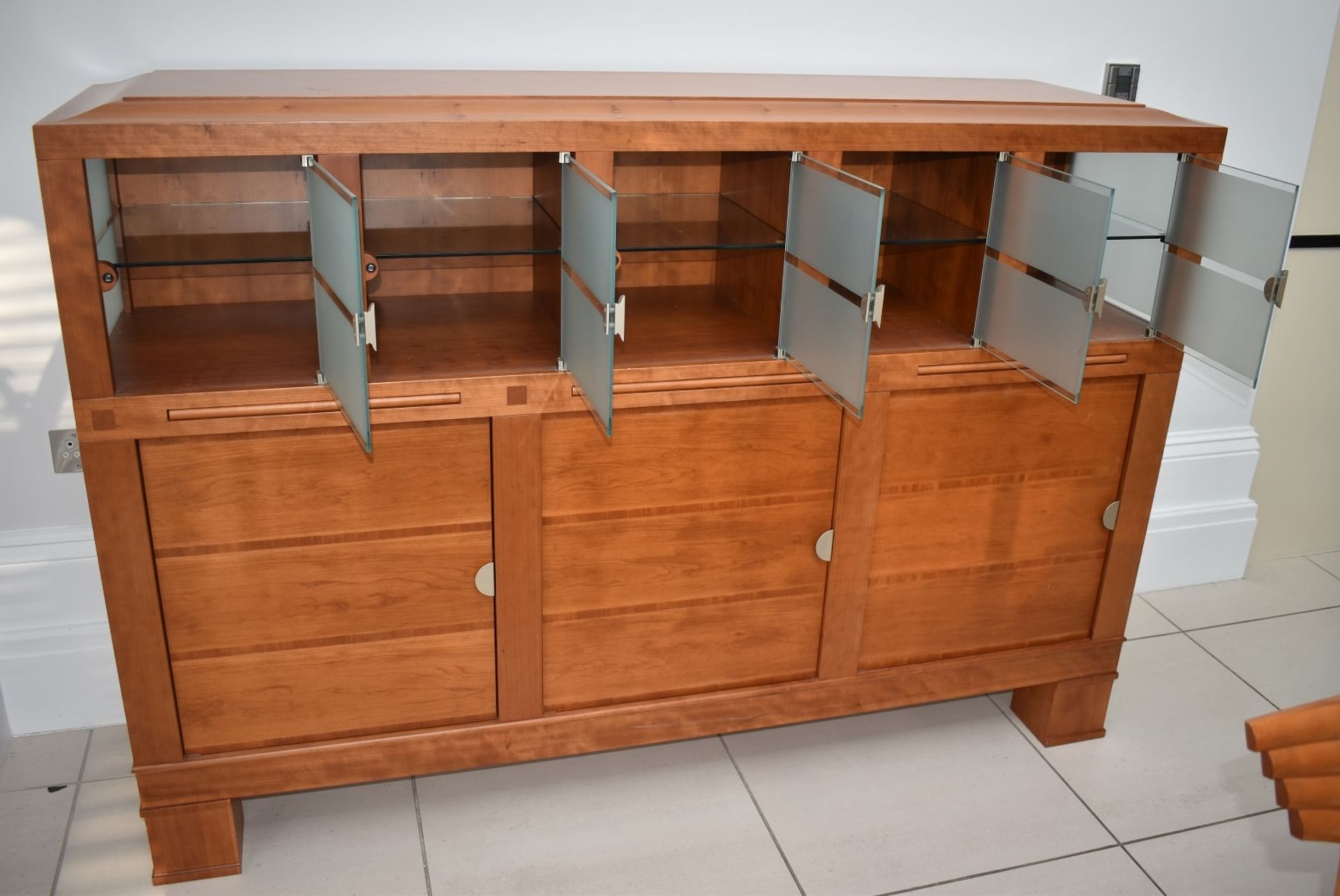 1 x Giorgetti Designer Abacus Tableware Drinks Sideboard - Solid Cherry Wood - Image 10 of 14