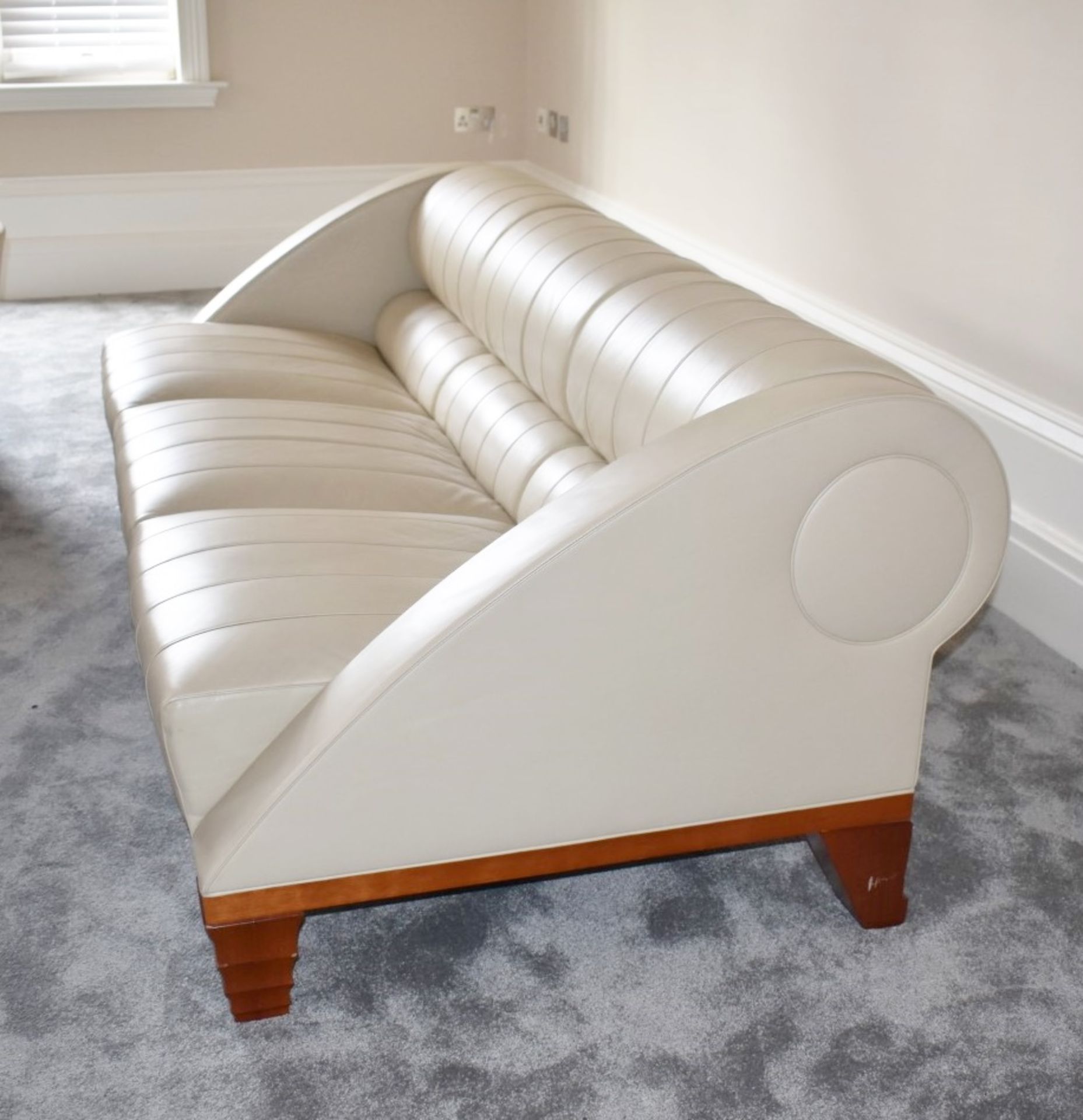 1 x Giorgetti Aries Three Seater Leather Sofa - Designed by Leon Krier - Contemporary Sofa - Image 7 of 10