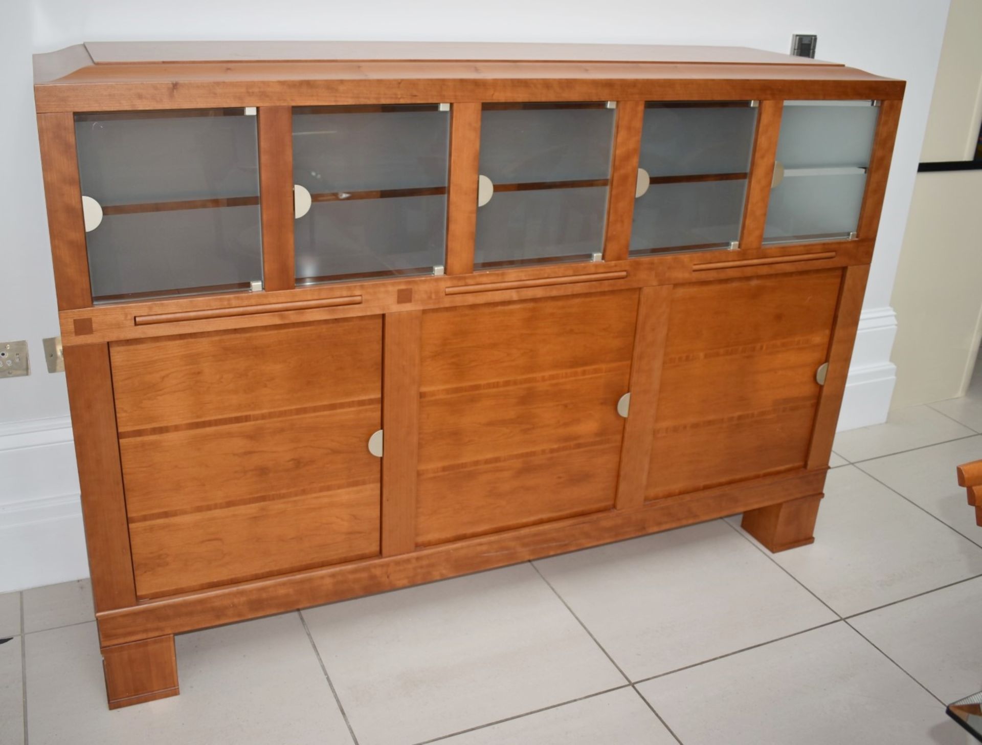 1 x Giorgetti Designer Abacus Tableware Drinks Sideboard - Solid Cherry Wood - Image 5 of 14