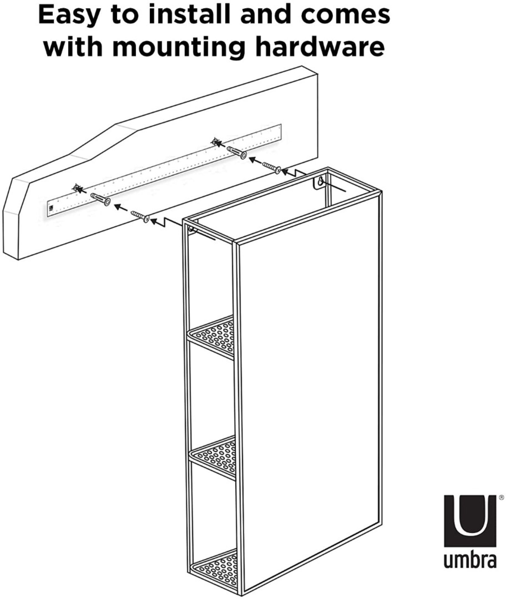 1 x Umbra 'CUBIKO' Sleek Modern Mirrored Medicine Cabinet With A Black Metal Frame - Dimensions: - Image 4 of 8