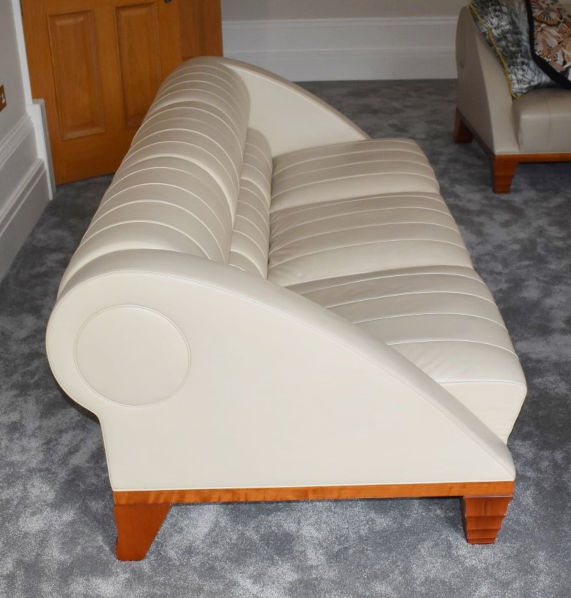 1 x Giorgetti Aries Three Seater Leather Sofa - Designed by Leon Krier - Contemporary Sofa - Image 3 of 10