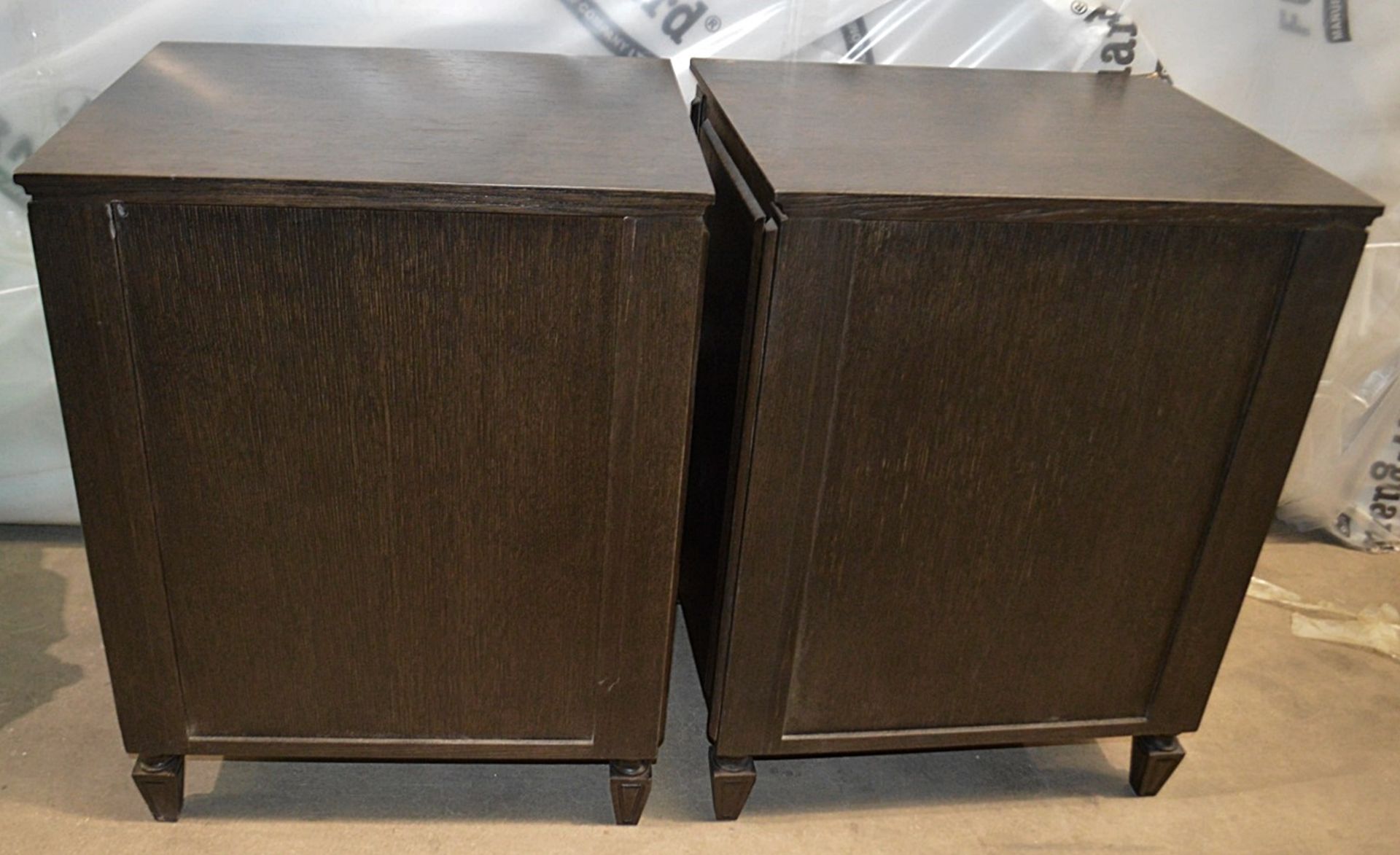 A Pair Of JUSTIN VAN BREDA 'Amelia' Bedside Cabinets In Dark Grey Oak - Total Original Price £2,720 - Image 7 of 10