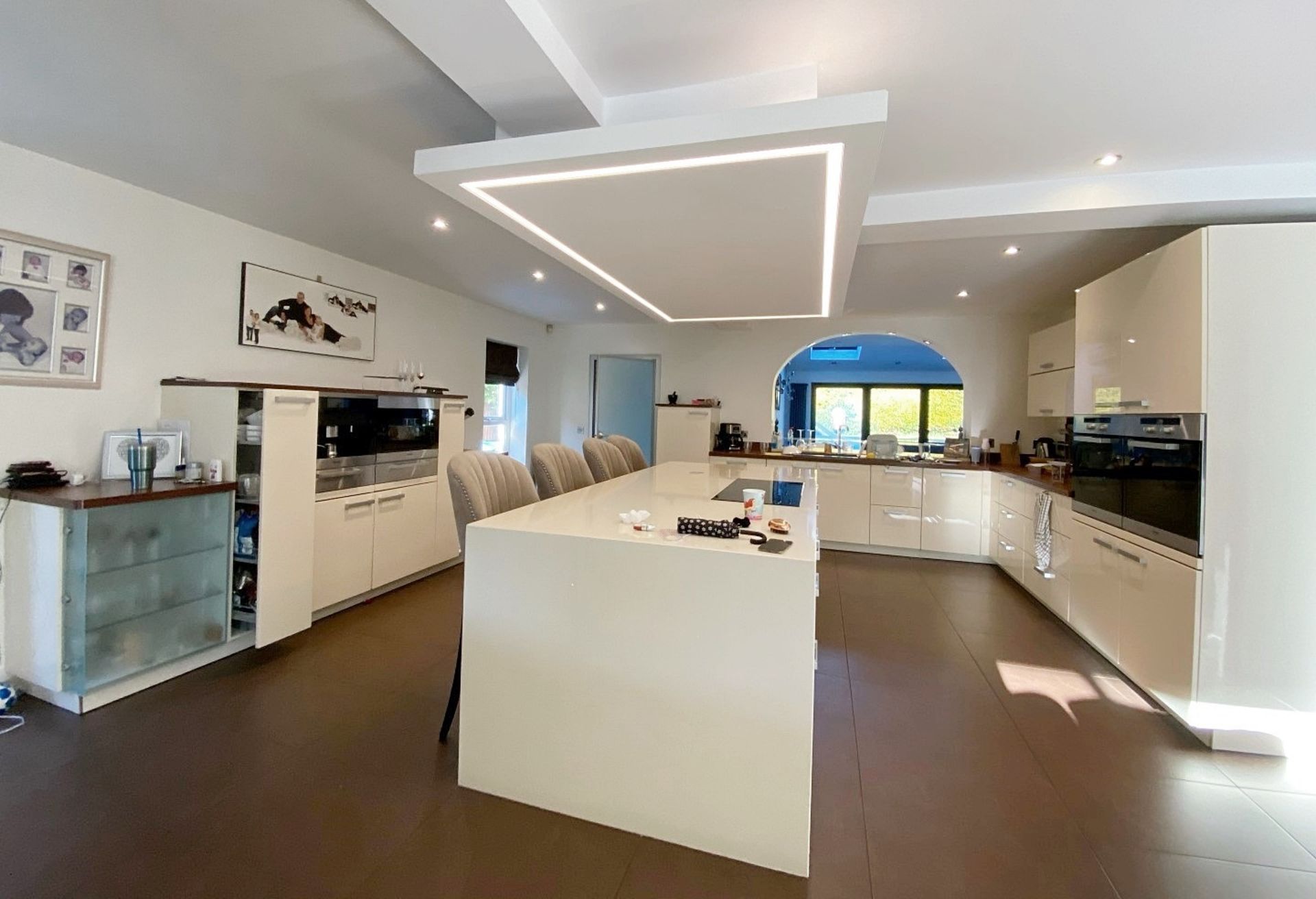 1 x Bespoke Luxury ALNO Branded Fitted Kitchen With Miele Appliances And Silestone® Central Island