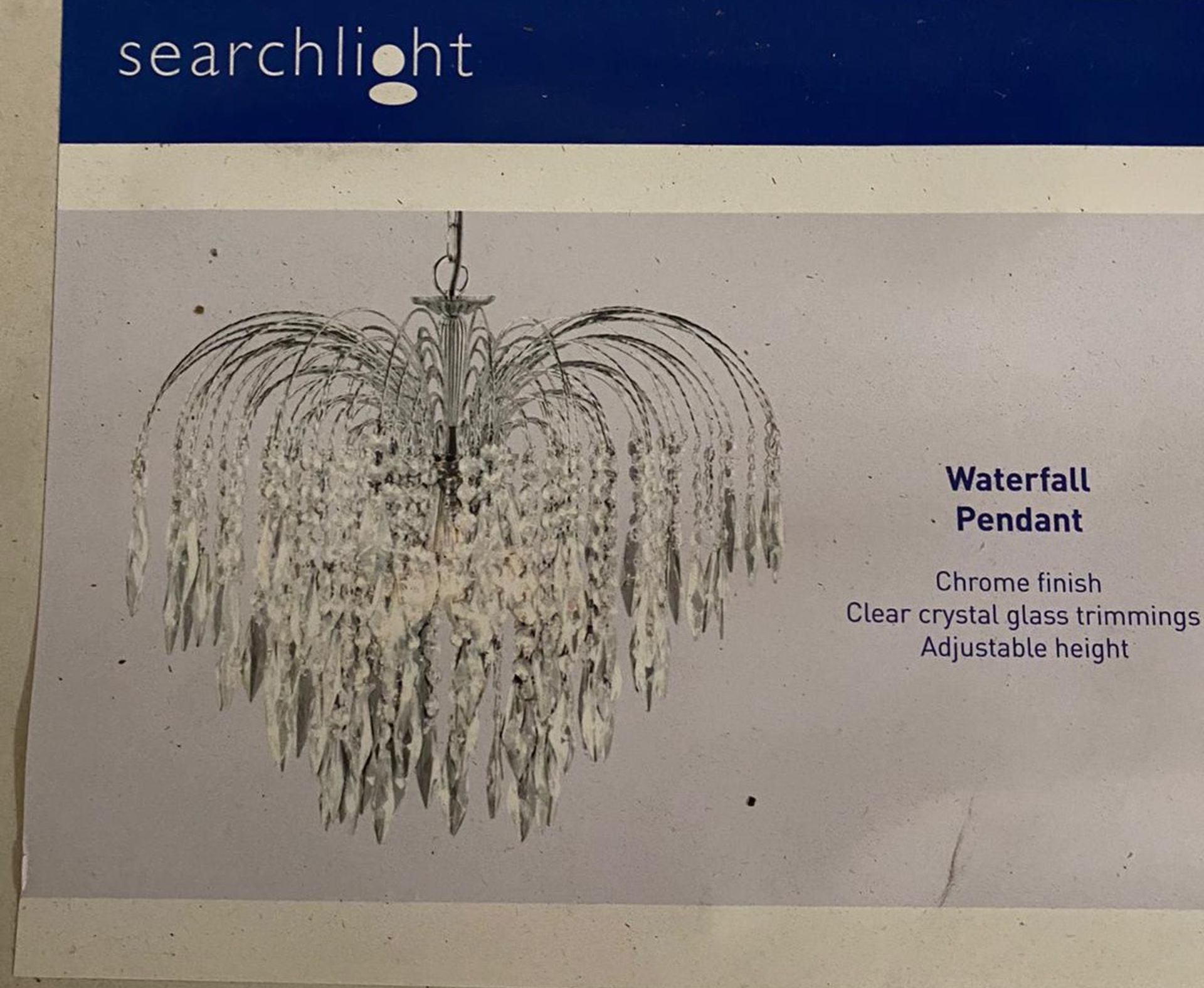 1 x Searchlight Waterfall Pendant in chrome - Ref: 4175-5 - New and Boxed - RRP: £500.00 - Image 2 of 4