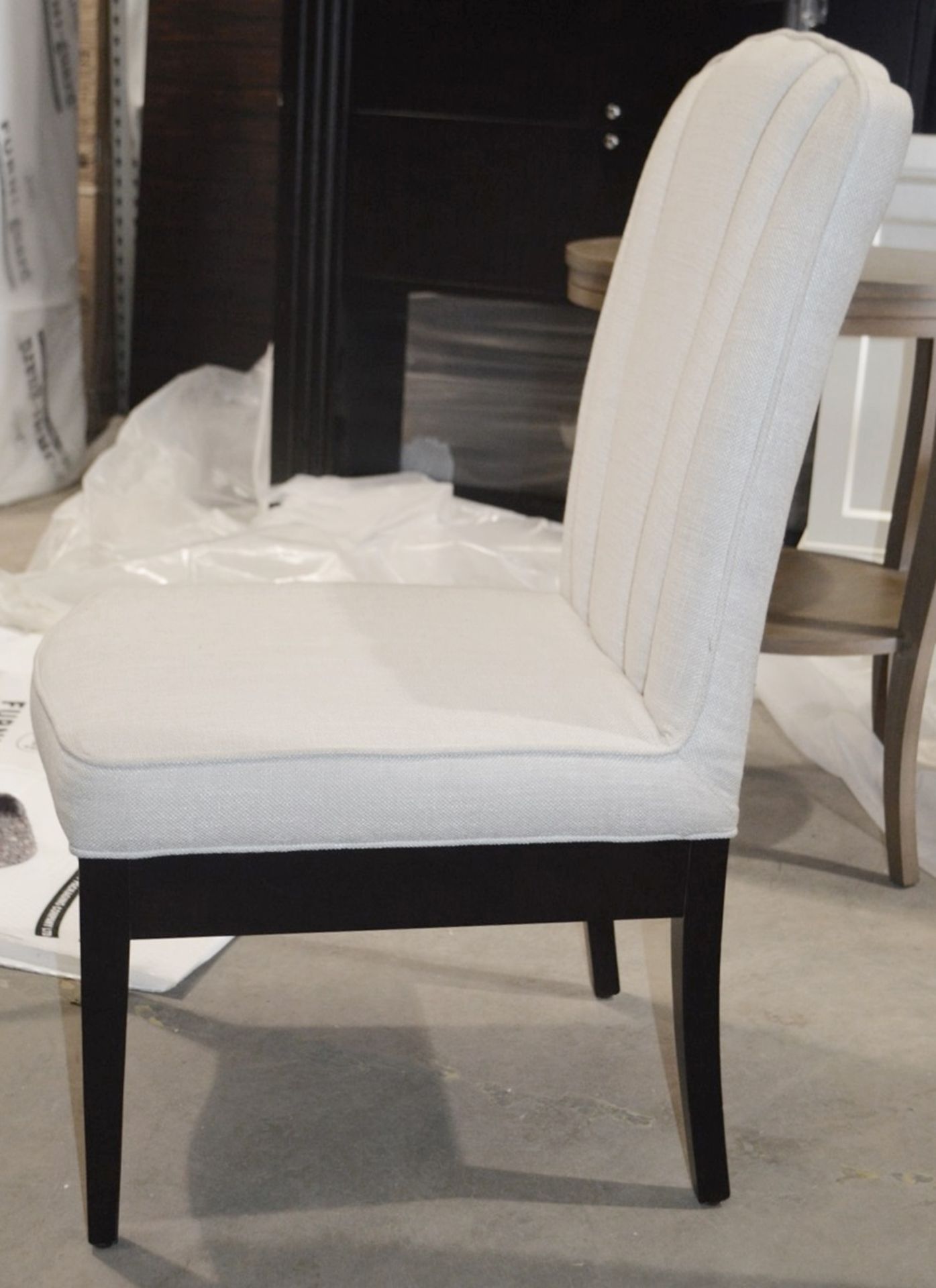 1 x JUSTIN VAN BREDA 'Charlotte' Fabric Upholstered Chair With Dark Grey Oak Frame - Original Price - Image 6 of 7