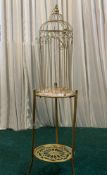 4 x Ornate Display Birdcage on Stand - Dimensions: 50x25cm, 51x23cm - Ref: Lot 86 - CL548 -