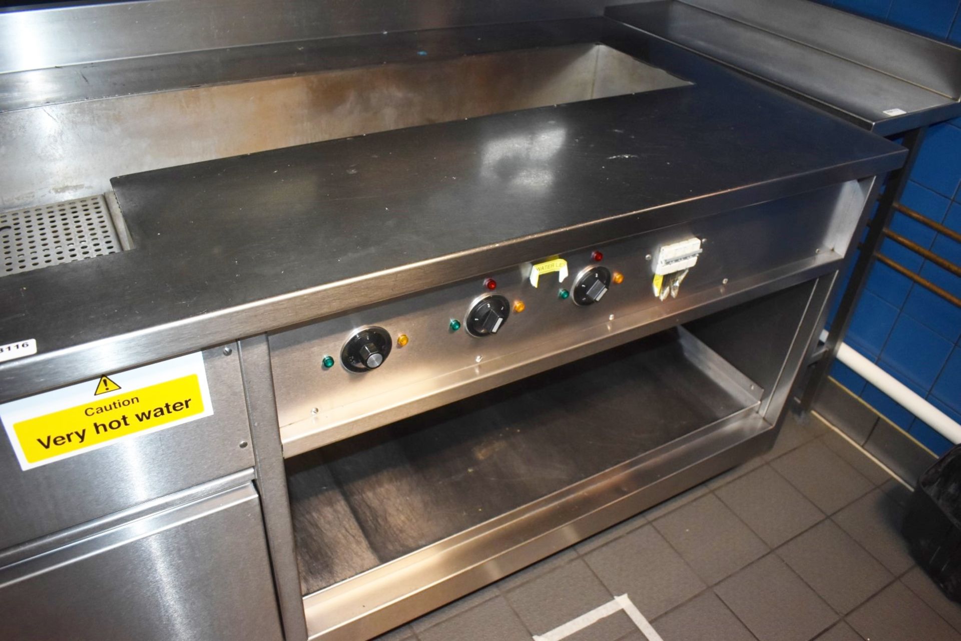 1 x Bespoke Stainless Steel Baine Marie Food Warmer Prep Unit - 230v - Large Size - H90 x W234 x - Image 8 of 12