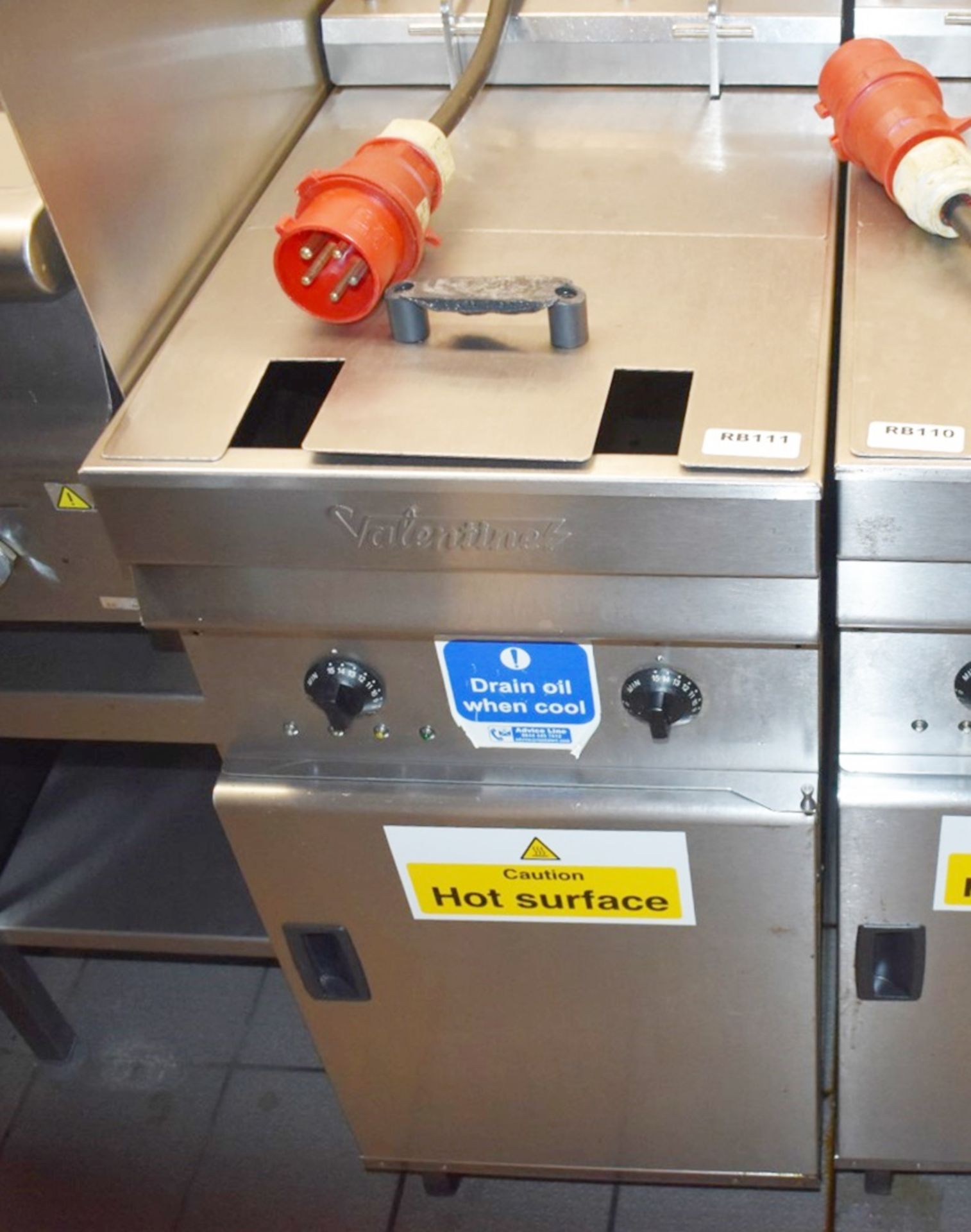 1 x Valentine Evo 400 Turbo Single Pan 400mm Electric Fryer - Ref: RB111 - CL558 - Location: