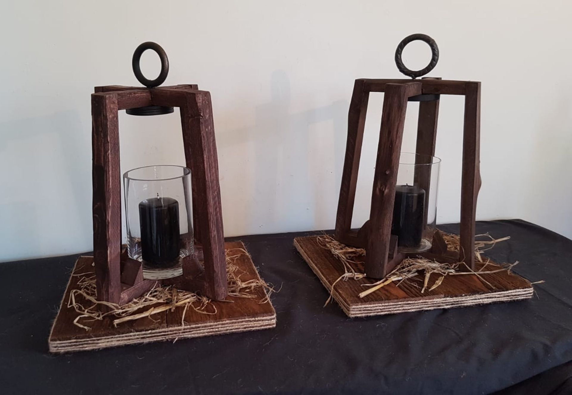 10 x Assorted Bespoke Wooden Rustic Lanterns - Ref: Lot 55 - CL548 - Location: Leicester LE4All - Image 2 of 2