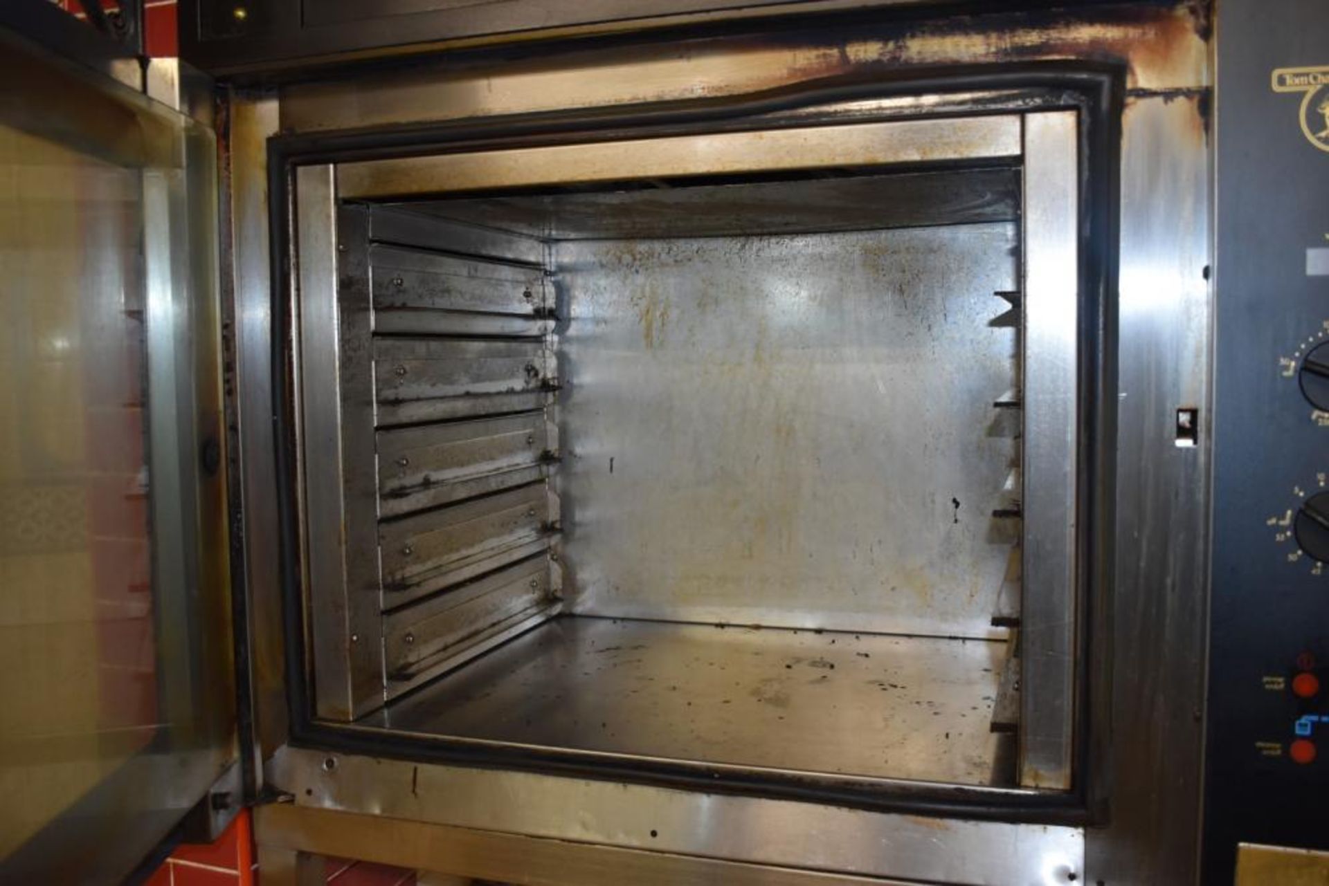 1 x Tom Chandley Double C5 60X40 Pie Oven With Stainless Steel Baking Tray Prep Bench - CL455 - Ref - Image 17 of 18