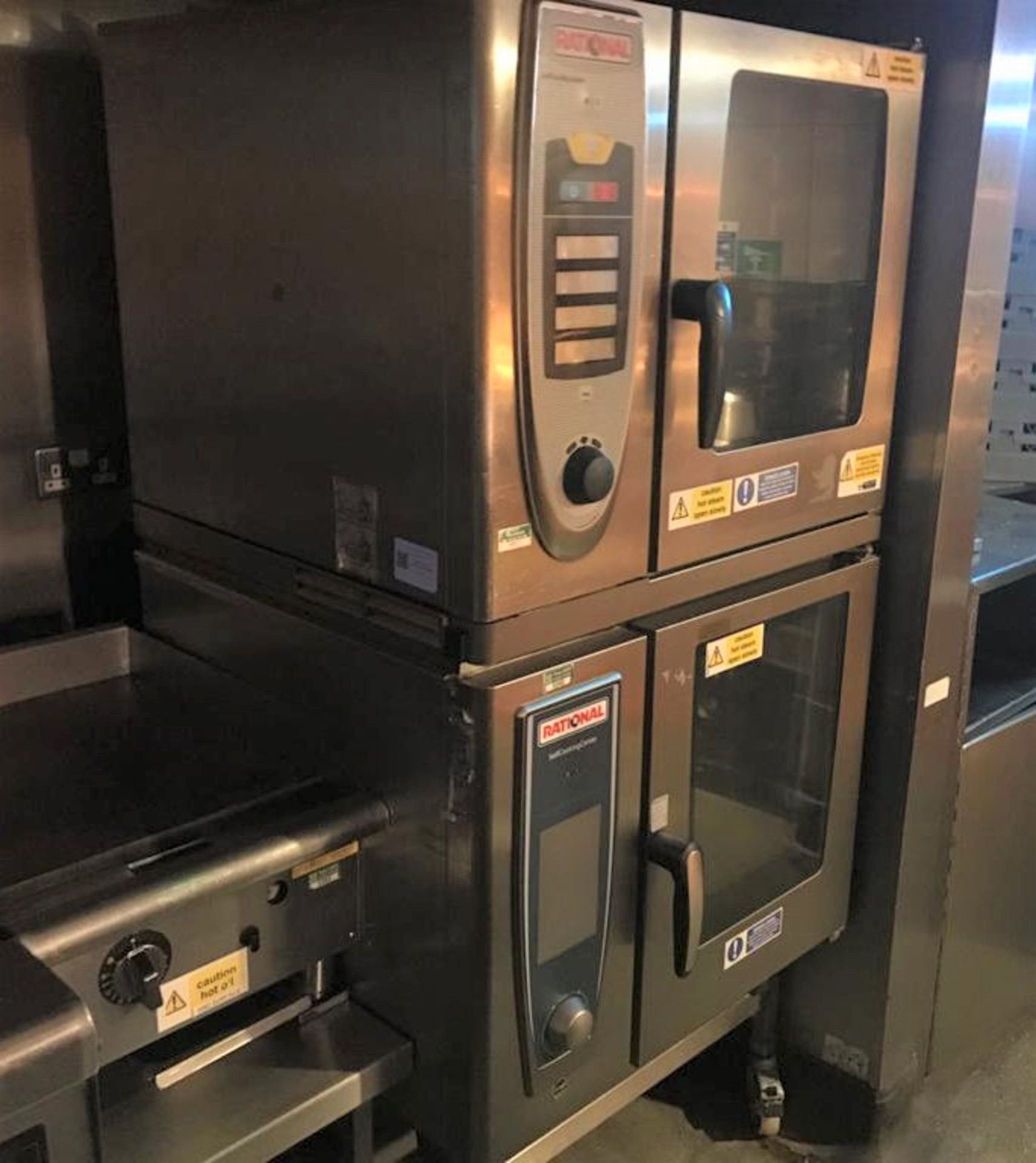 2 x Stacked Rational Combi Ovens - Model SCC WE 61 - 3 Phase 400v - Recently removed from London