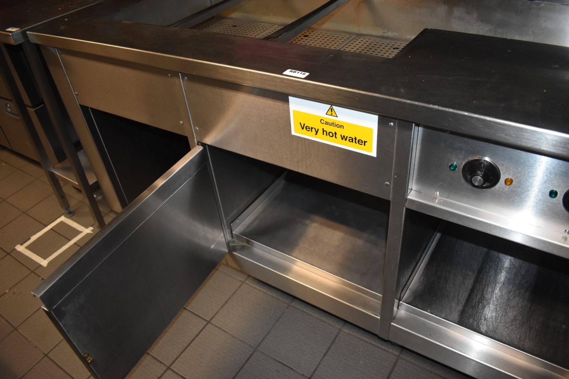 1 x Bespoke Stainless Steel Baine Marie Food Warmer Prep Unit - 230v - Large Size - H90 x W234 x - Image 10 of 12