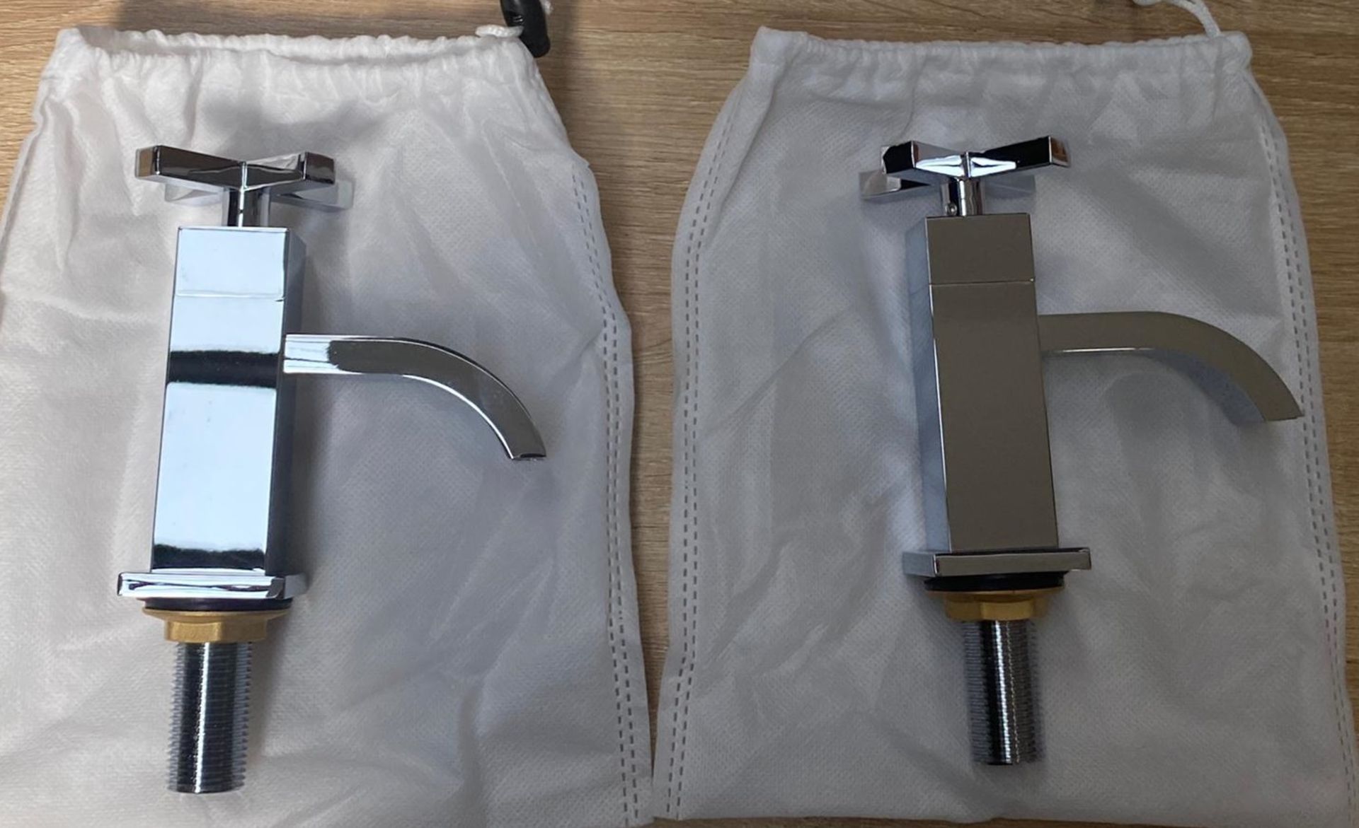 1 x Pair of Synergy Basin Taps - Code: D02 - New Boxed Stock - Location: Altrincham WA14 - - Image 2 of 4