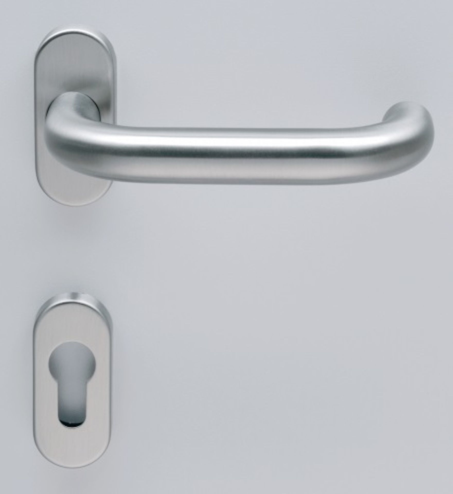 2 x Pairs Of Allegion Stainless Steel Door Levers On Rose With A Brushed Finish