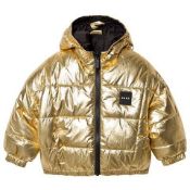 1 x DKNY Reversible Puffa Jacket Black and Gold - New With Tags - Size: 12/XS - Ref: D36606 - CL580