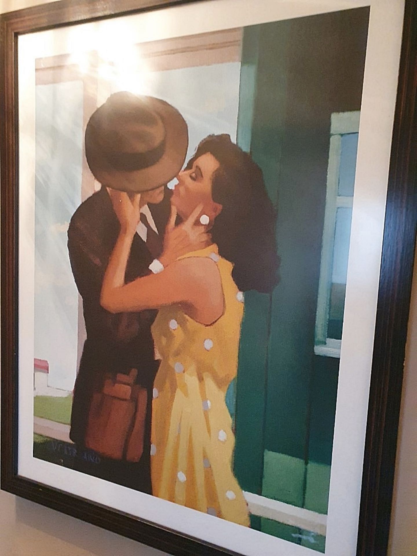 1 x Framed Art Print On Canvas 'Limited Edition' By Jack Vettriano - Frame Dimensions: 78 x 100cm - Image 2 of 3