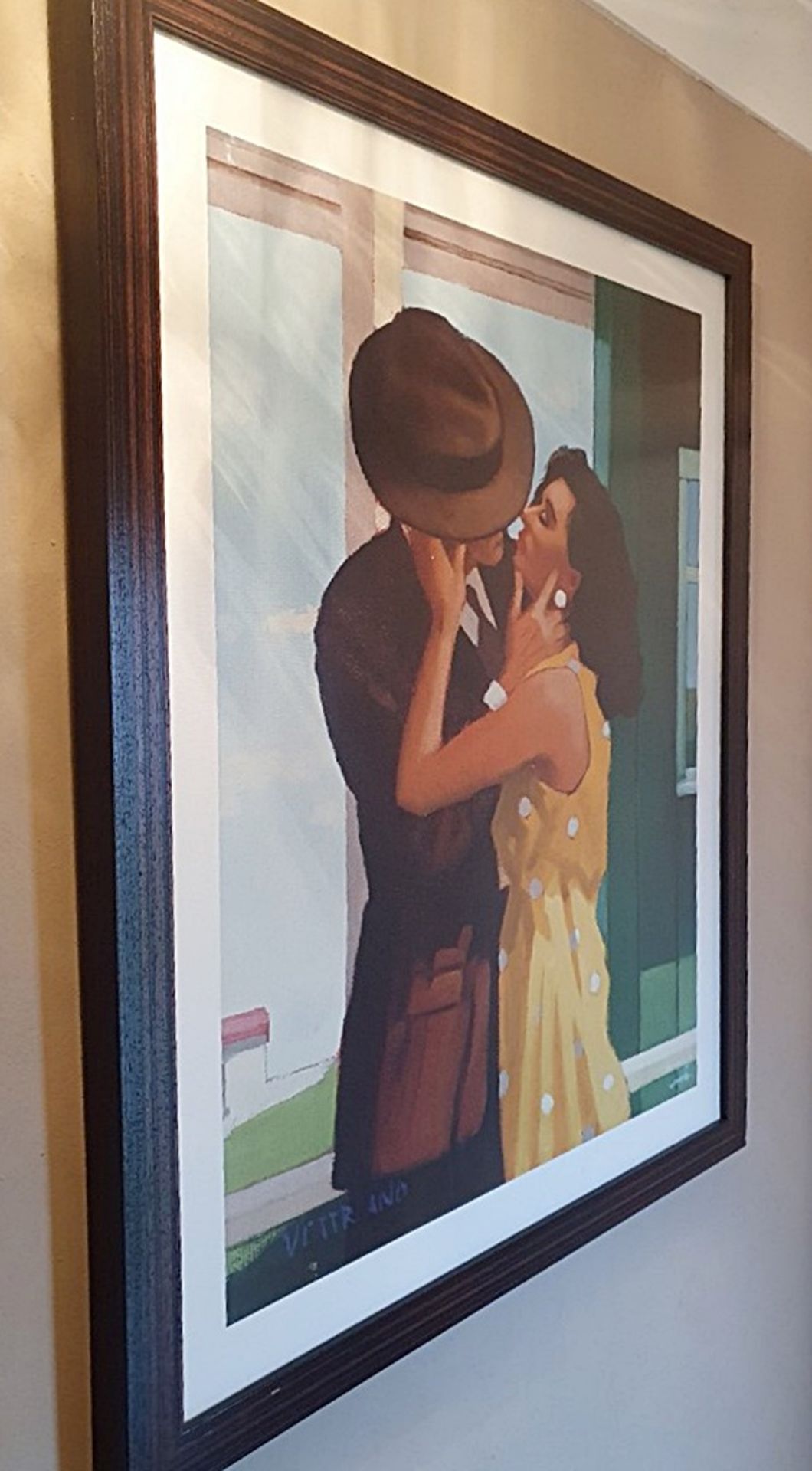 1 x Framed Art Print On Canvas 'Limited Edition' By Jack Vettriano - Frame Dimensions: 78 x 100cm - Image 3 of 3