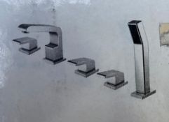 1 x Synergy 5 Hole Bath Shower Mixer in Chrome - New Boxed Stock - Location: Altrincham WA14 -