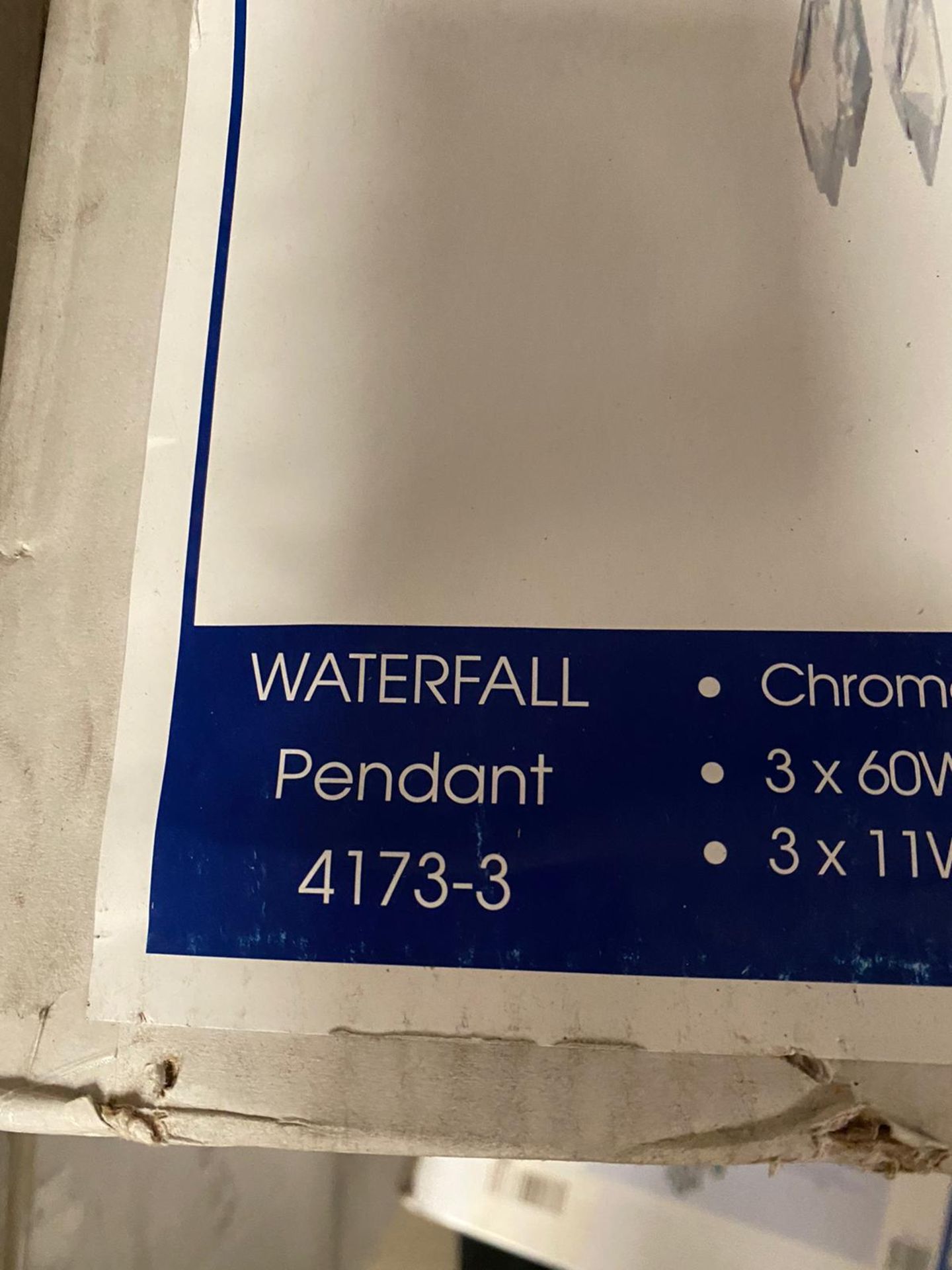 1 x Searchlight Waterfall Pendant in chrome - Ref: 4173-3 - New and Boxed - RRP: £260.00 - Image 2 of 4