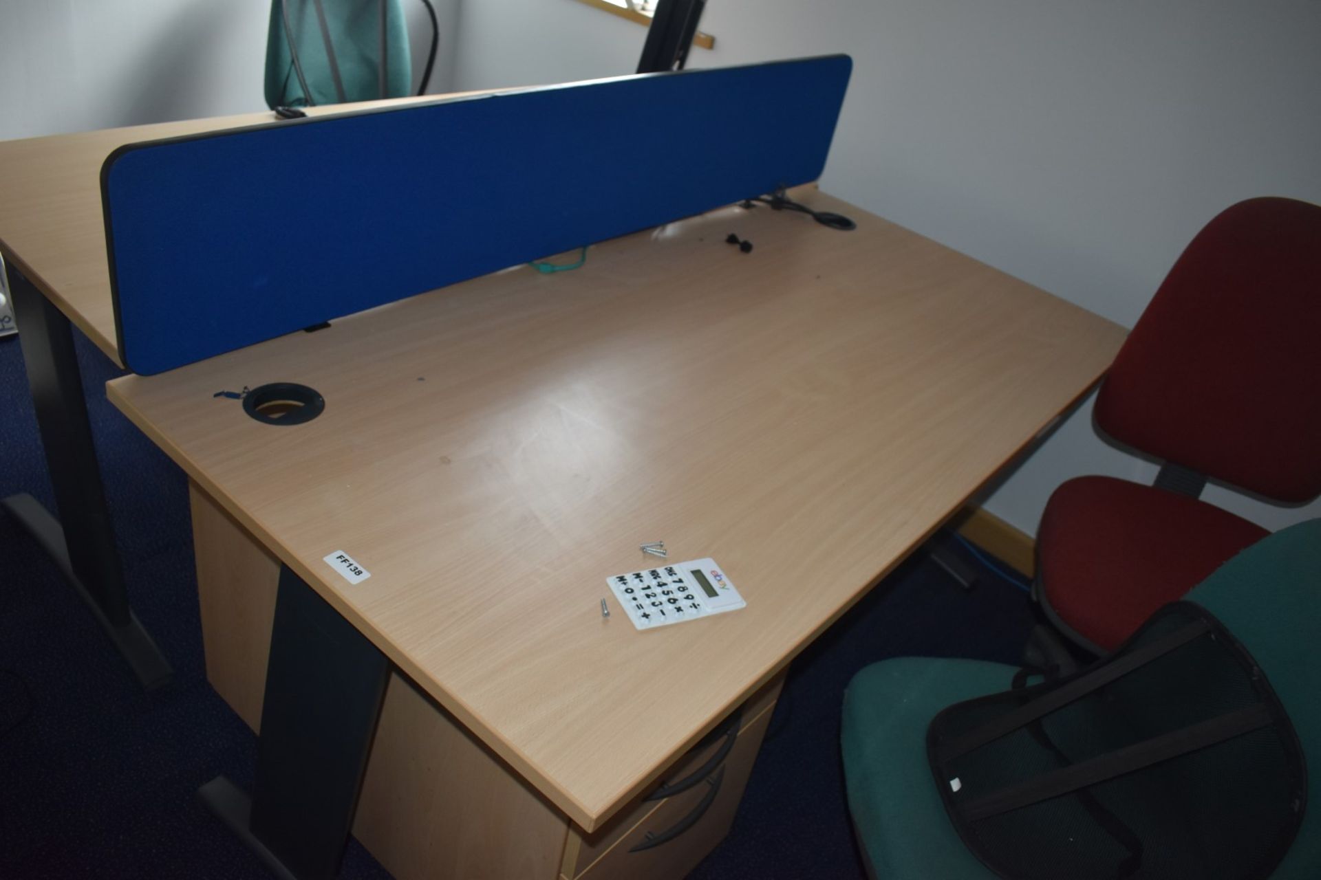 1 x Assorted Collection of Office Furniture - Includes 2 x 160cm Office Desks, 3 x Swivel Chairs, - Image 3 of 7
