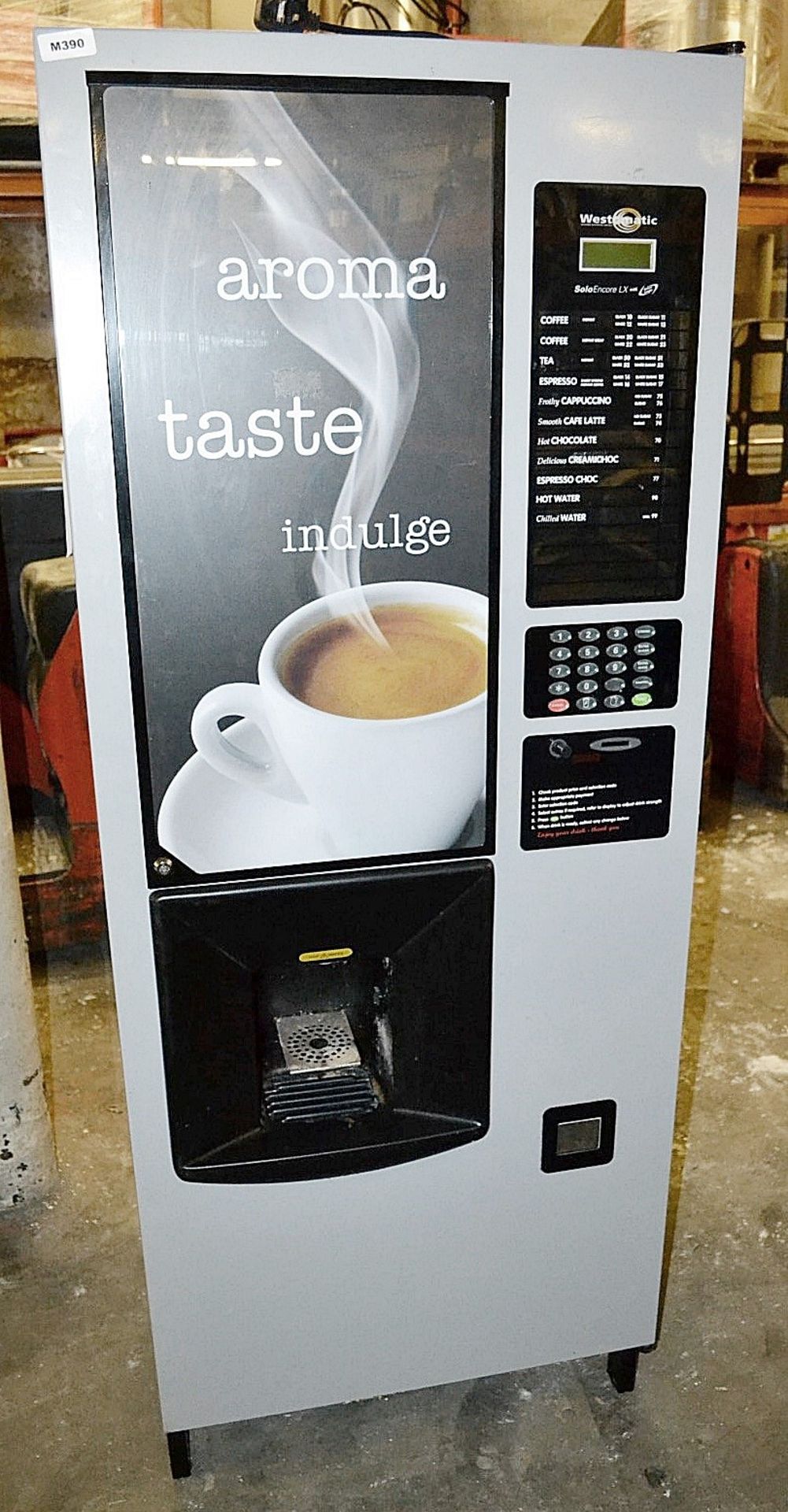 1 x Westomatic Solo Encore LX Hot Drink Vending Machine With Sim Logic - Ref: M390 - Image 4 of 6