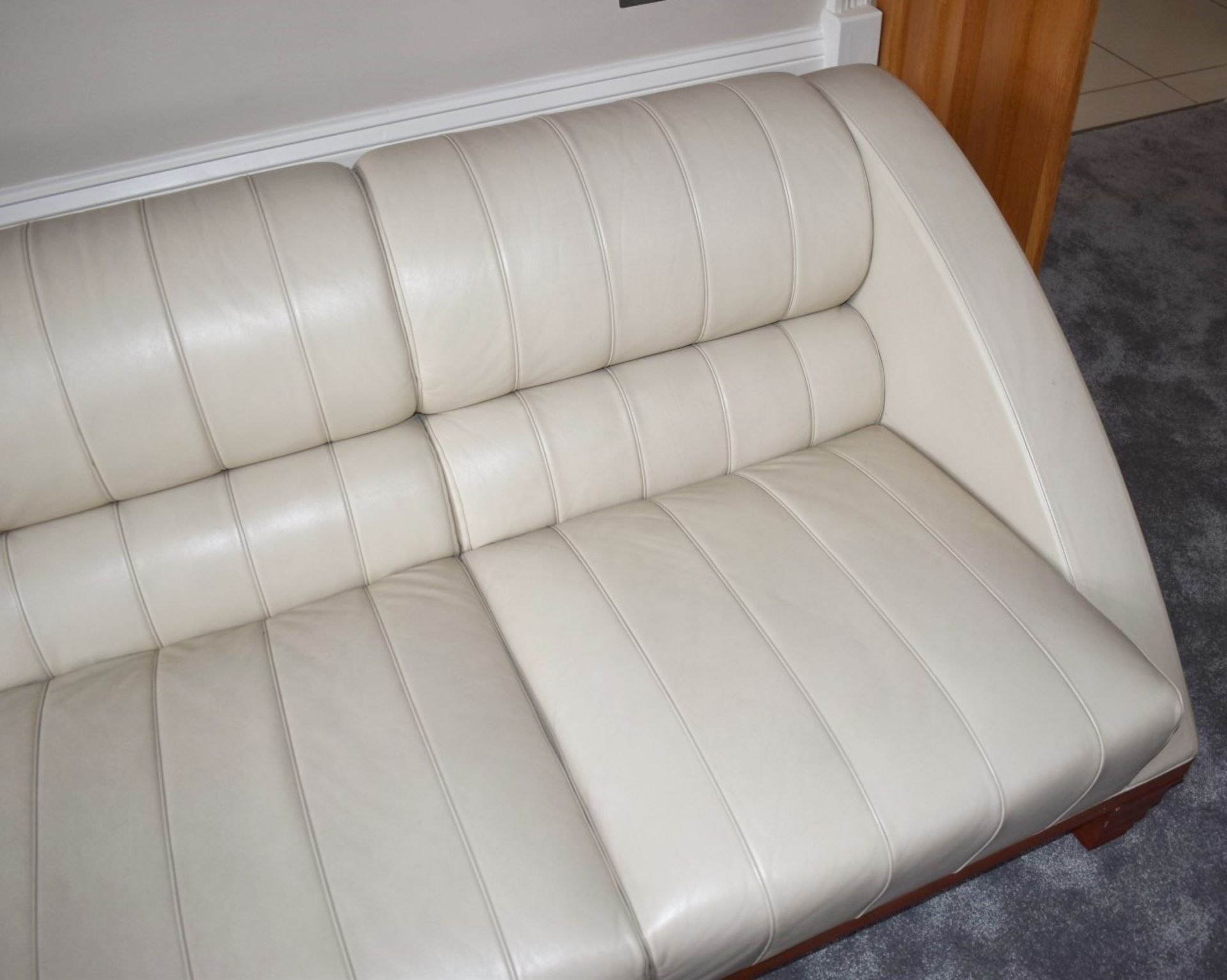 1 x Giorgetti Aries Three Seater Leather Sofa - Designed by Leon Krier - Contemporary Sofa - Image 3 of 10