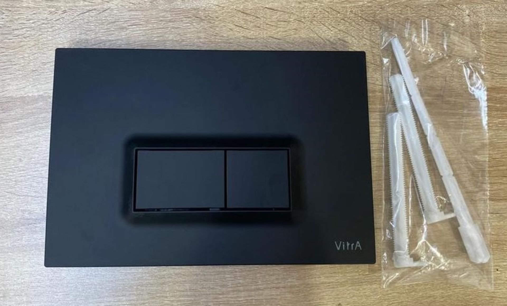 1 x VITRA Control Panel Dual Flush Panel In Black - Product Code: 740-0611 - New Boxed Stock