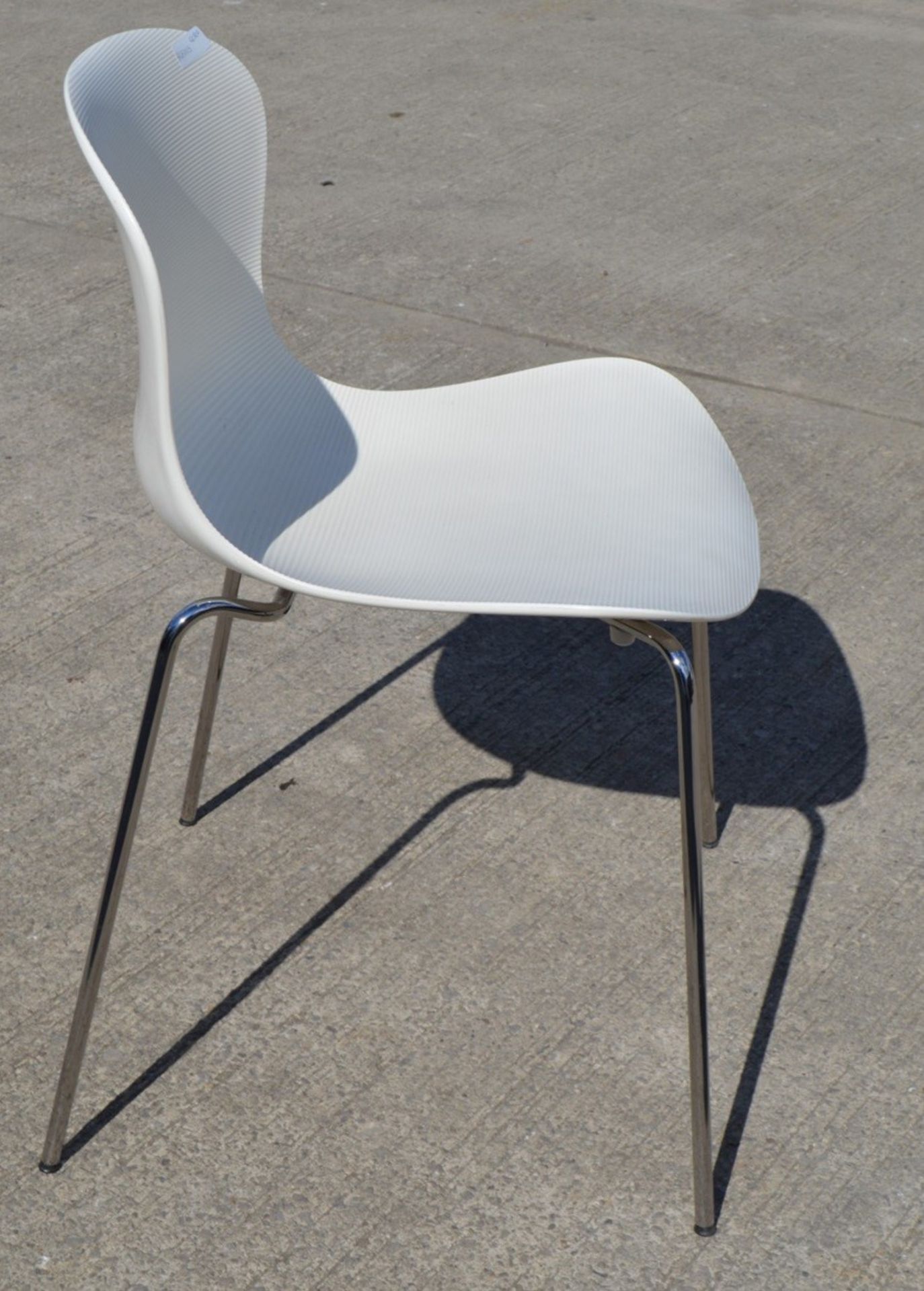 1 x Genuine Fritz Hansen 'Nap' Designer Chair In White & Chrome (KS50) - Dimensions: W48 x D40 x - Image 5 of 6