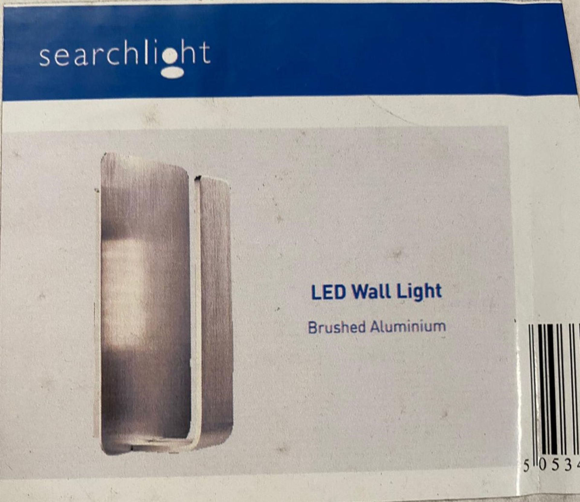 2 x Searchlight LED Wall Light in brushed aluminium- Ref: 1898SI - New and Boxed - RRP: £70(each) - Image 2 of 4