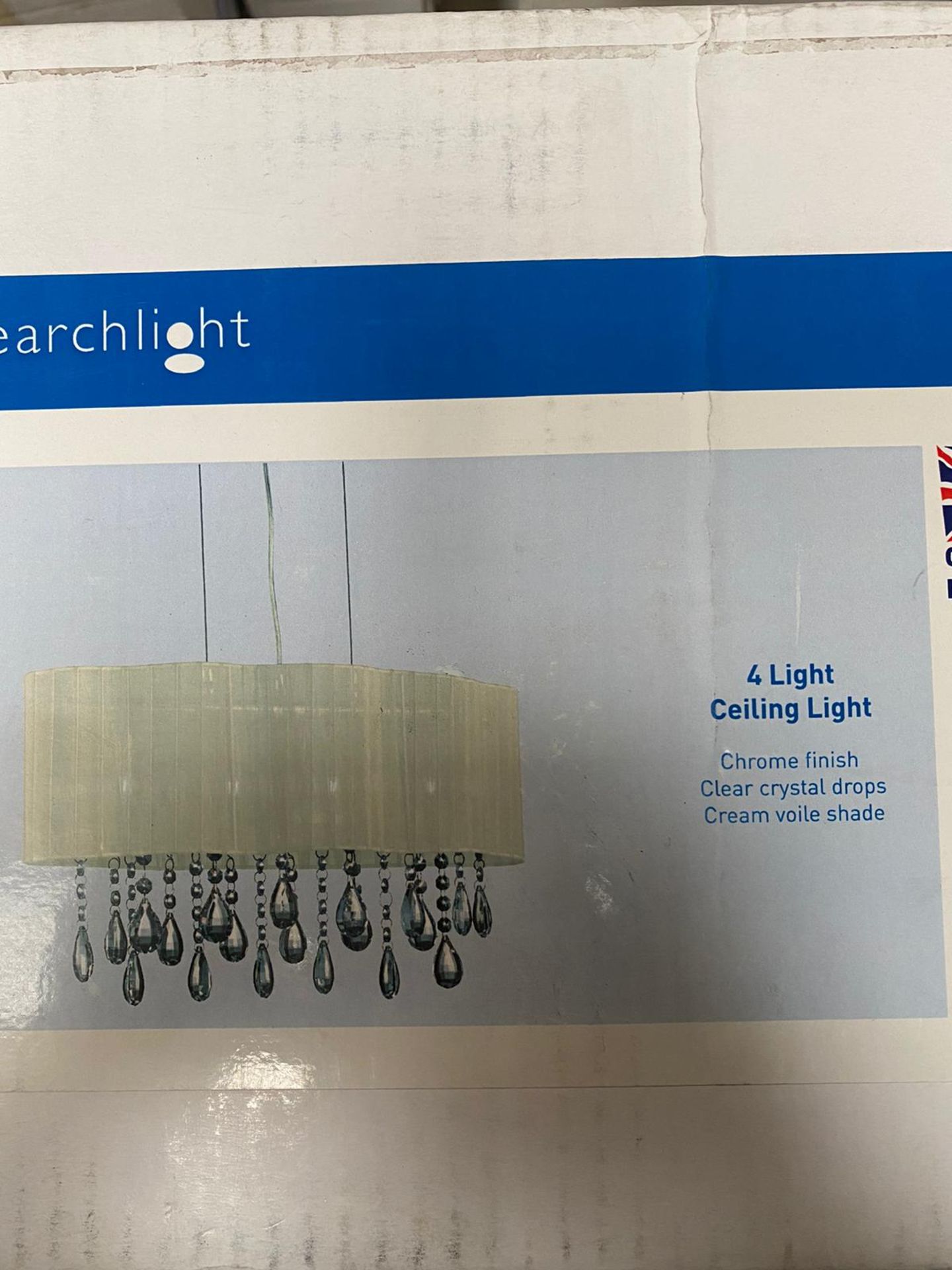 1 x Searchlight 4 light ceiling light in a chrome finish - Ref: 2224-4CR - New Boxed- RRP: £184.40