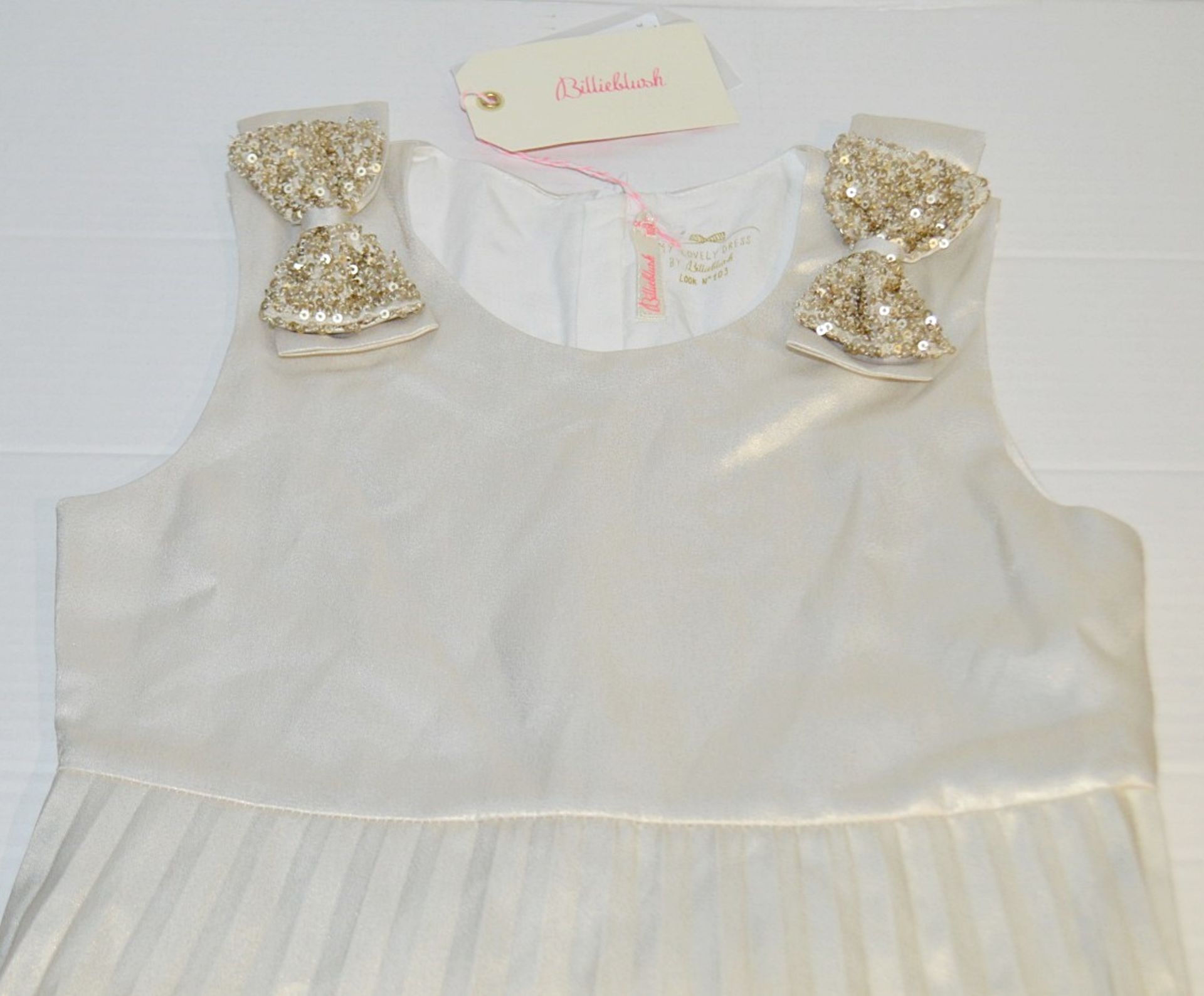 1 x BILLIEBLUSH Pleated Dress In A Pale Gold - New With Tags - Original Selling Price £75.00 - Si - Image 3 of 5