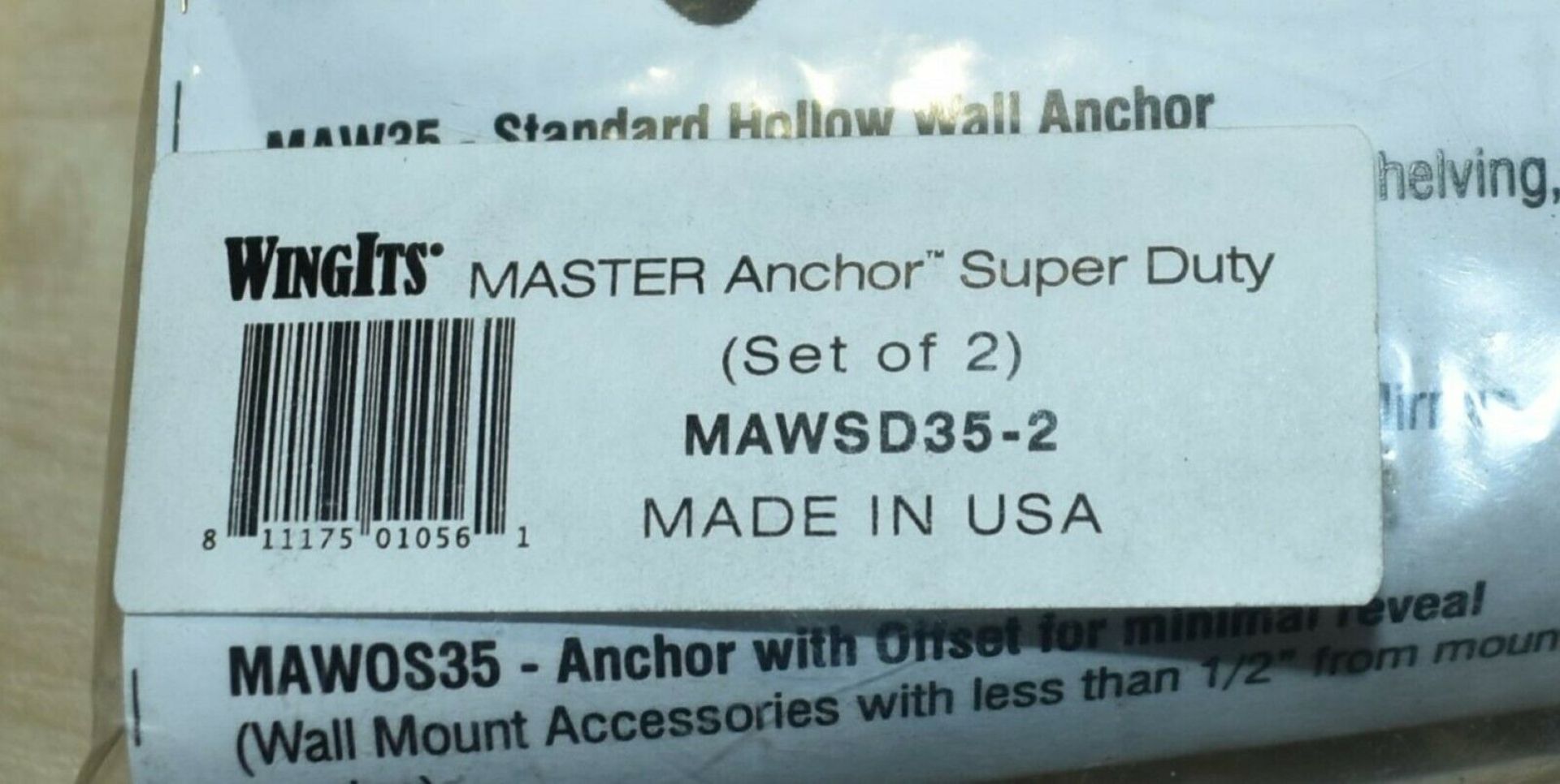 400 x Packs of WingIts Master Anchor Super Duty With Offset Drywall Fasteners - Brand New Stock - - Image 3 of 6