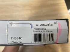 1 x Crosswater Fixed Head Shower Arm 330mm - Product Code: FH684C - New Boxed Stock - CL545