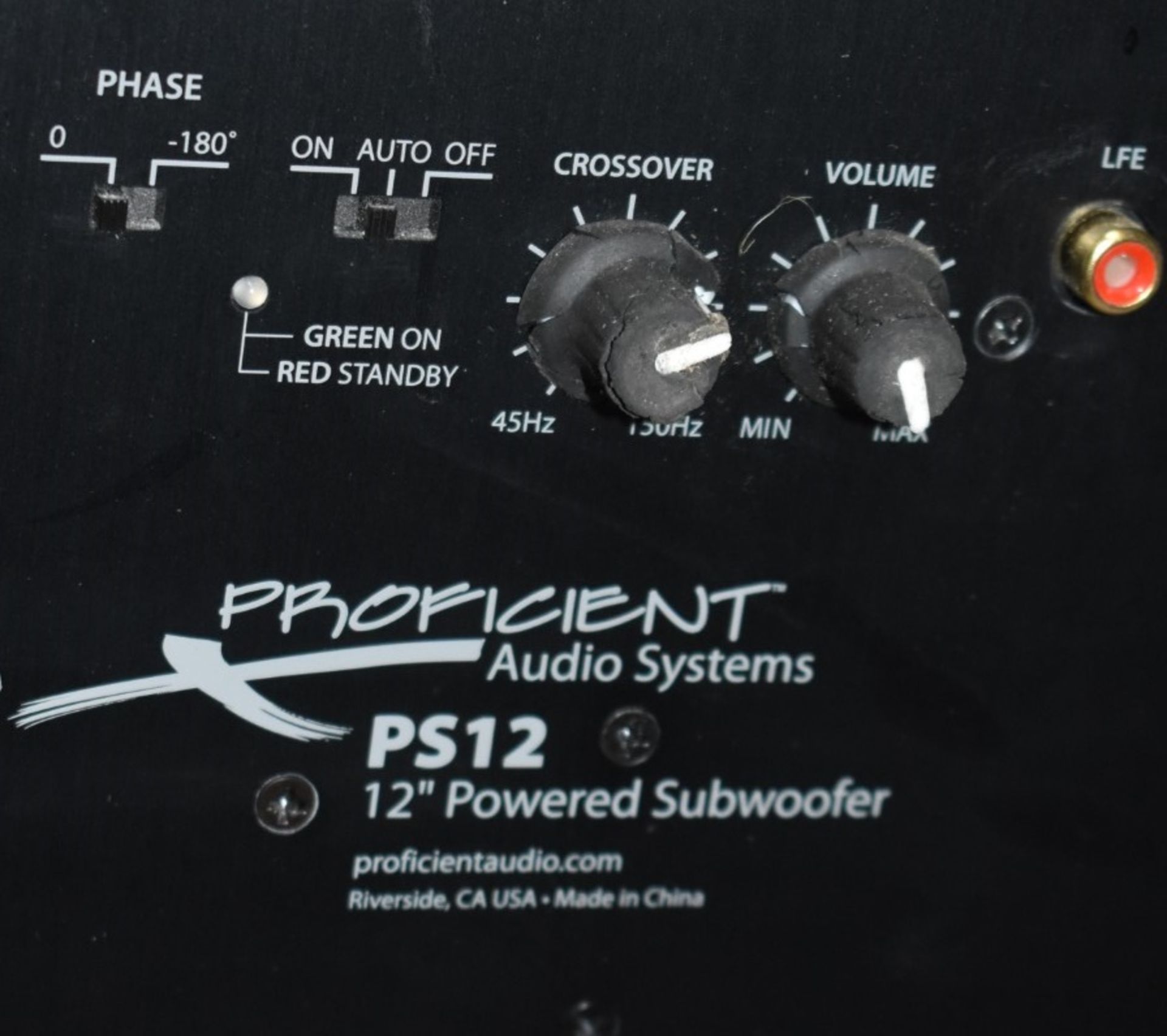 1 x Proficient Audio Systems PS12 12 Inch Powered Subwoofer - Ref: In2107 Pal1 WH1 - CL546 - - Image 4 of 4