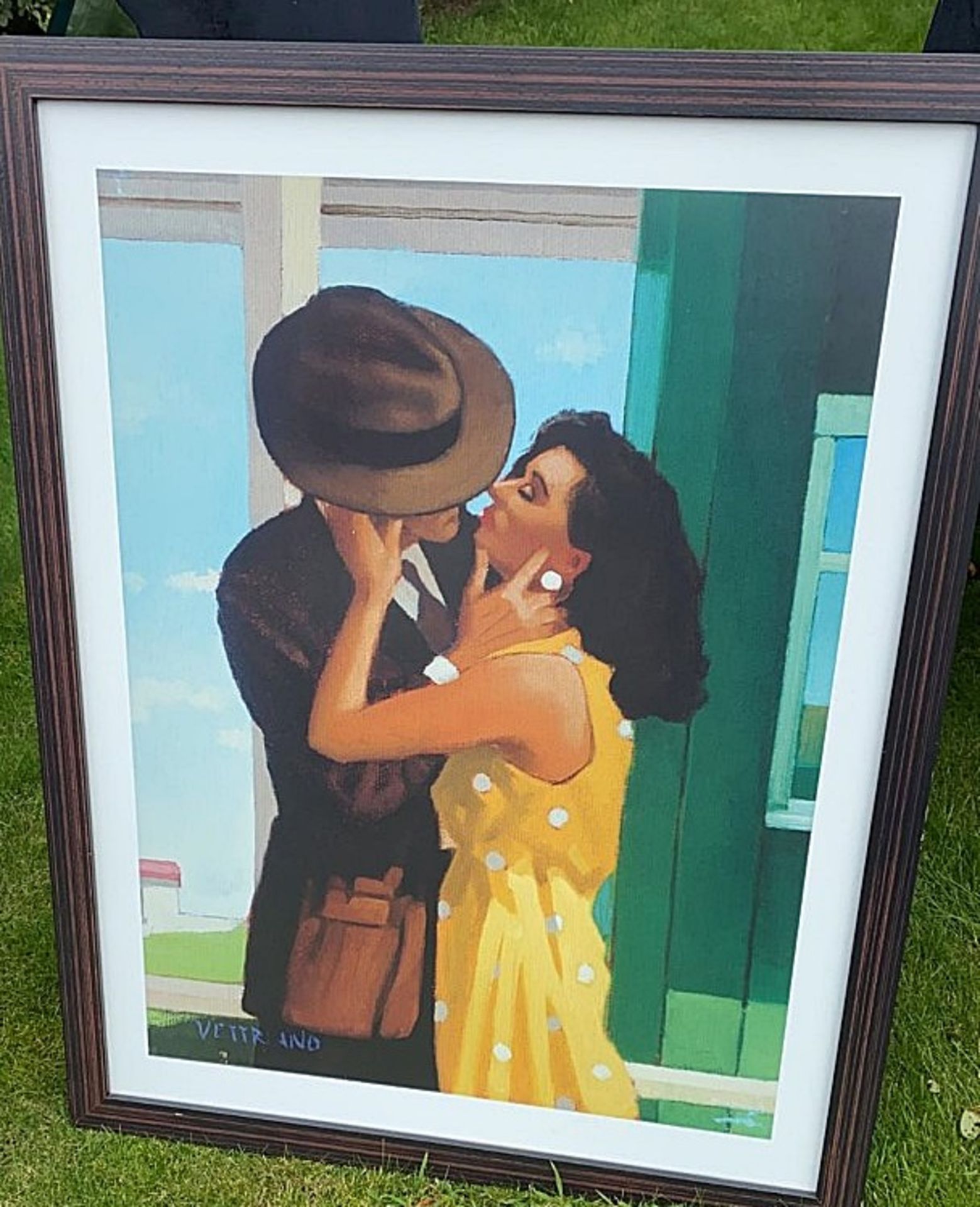 1 x Framed Art Print On Canvas 'Limited Edition' By Jack Vettriano - Frame Dimensions: 78 x 100cm