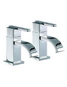1 x Mayfair Ice Flat Curve Spout Lever Basin Taps - Code: IFL001 - New Stock - Location: Altrincham