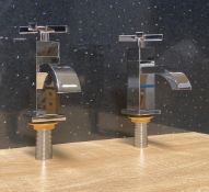 1 x Pair of Synergy Basin Taps - Code: D02 - New Boxed Stock - Location: Altrincham WA14