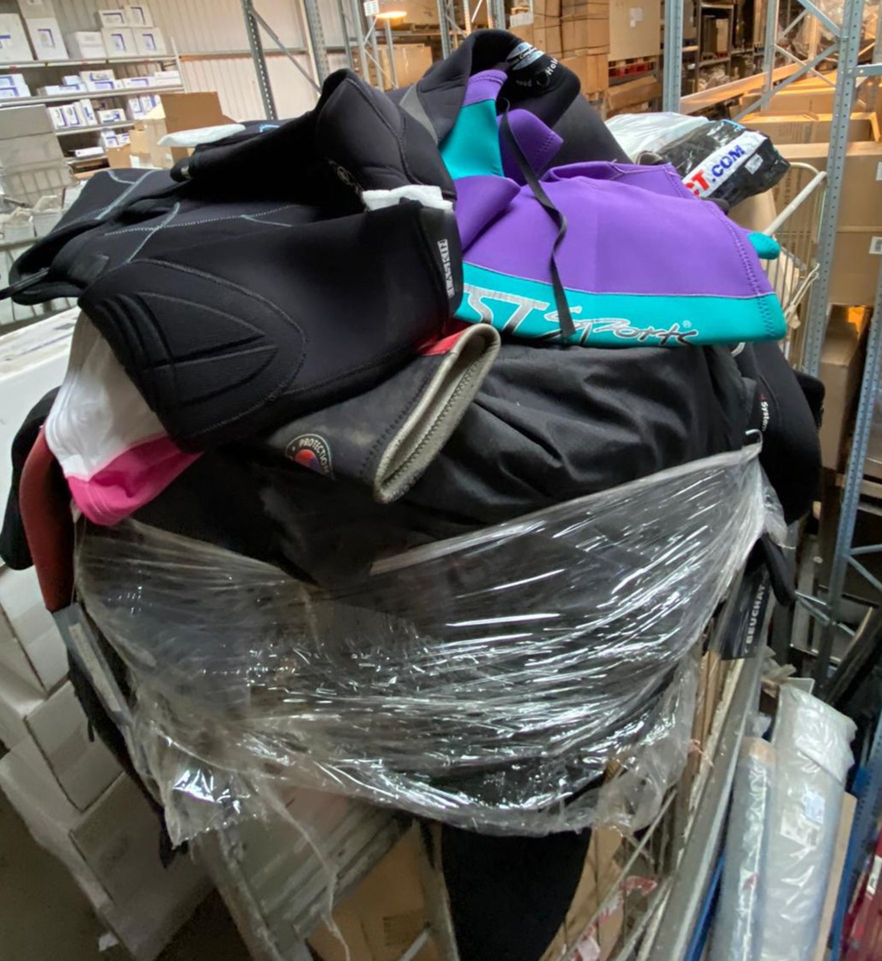 1 x Single Cage Filled With Boxes of Scuba Gear - Including: Wetsuits, Flippers and Masks - - Image 5 of 6