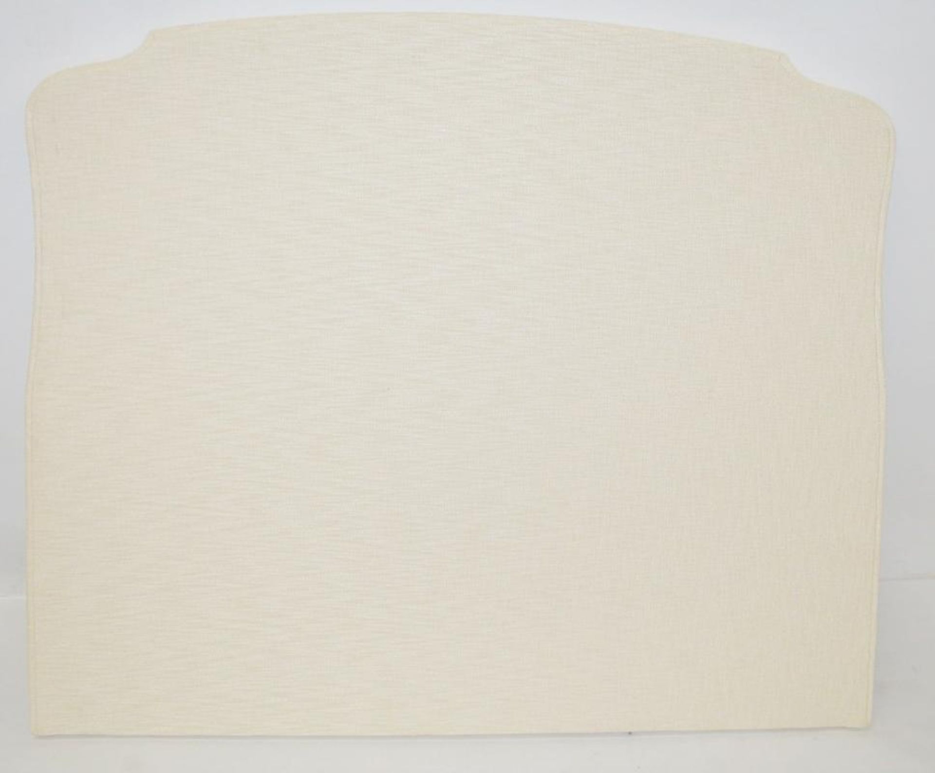 1 x VISPRING 'Eccleston' Luxury King Size Upholsted Headboard In A Premium Light Cream Fabric - Hand - Image 3 of 5