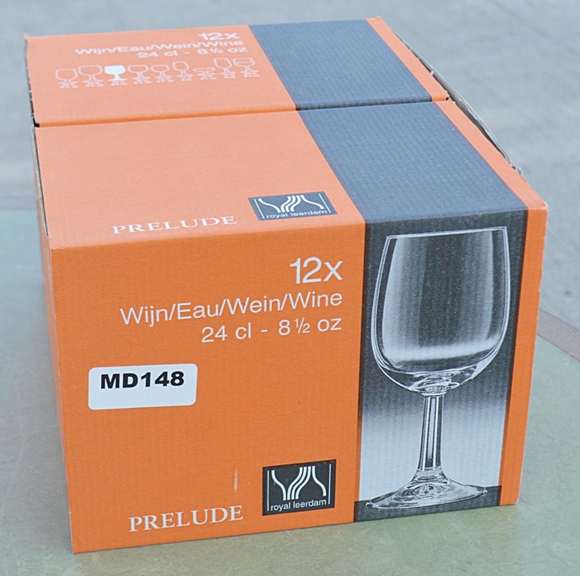 24 x PRELUDE Royal Leerdam Crystal Wine Glasses (24 cl) - Original RRP £180.00