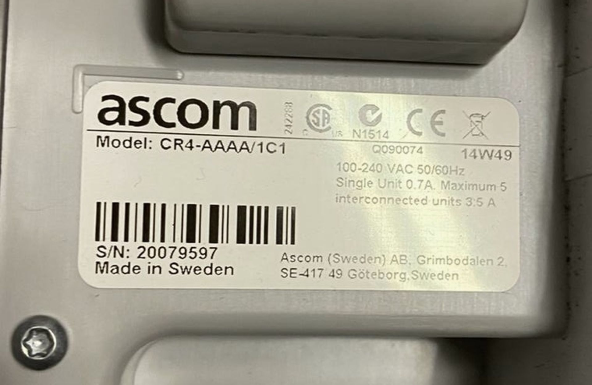 9 x Ascom Battery Pack Charger - Ref: CR4-AAAA - Used Condition - Location: Altrincham WA14 - - Image 2 of 3