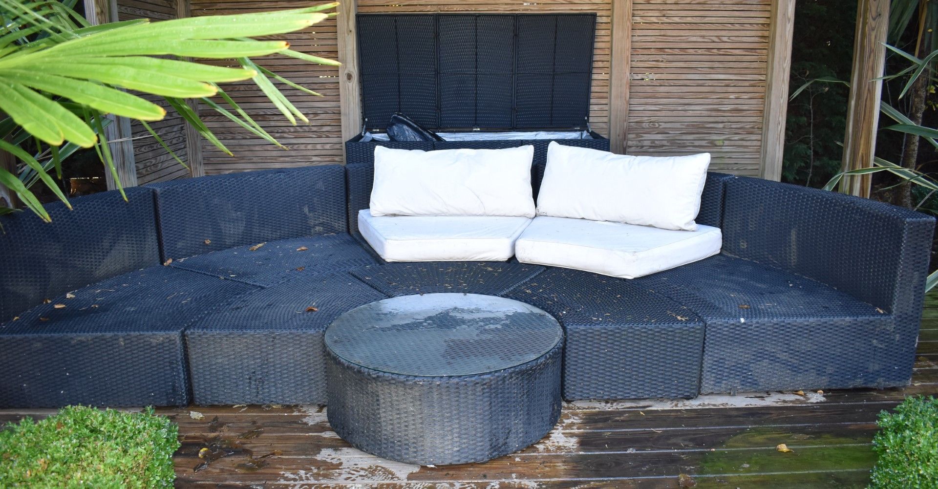 1 x Rattan Half Moon 10 Piece Garden Patio Seating Set by Oceans - Premium Four Line Rattan - - Image 2 of 10