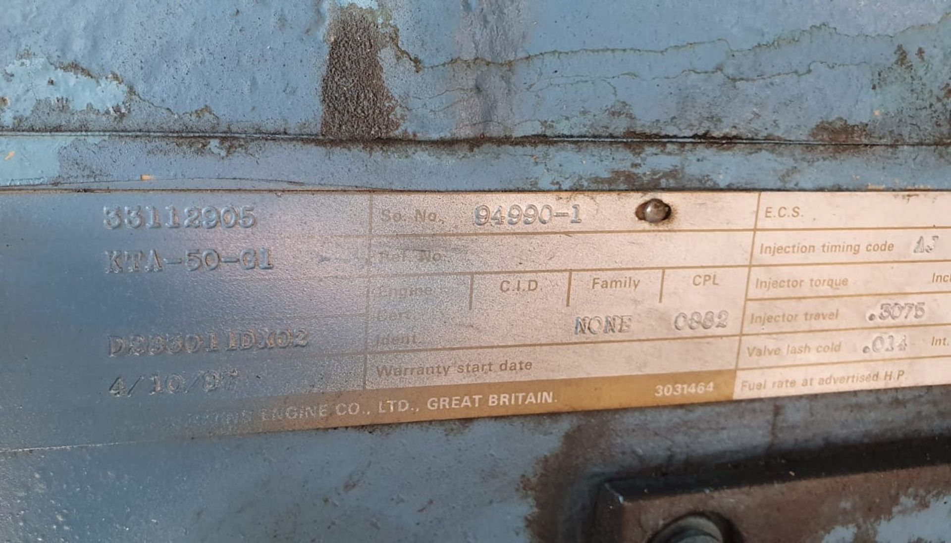 1 x 1987 Hitzinger SGS 9D 040 Generator - Only 800 Hours Use - Ref: T4UB/HZ - CL333 - Location: - Image 7 of 20