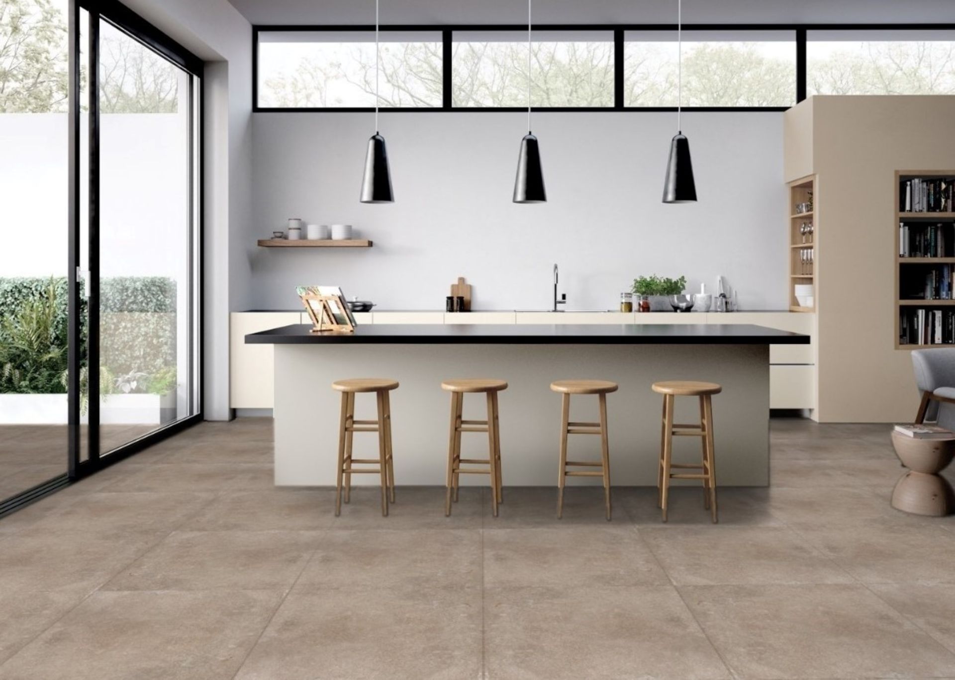 6 x Boxes of RAK Porcelain Floor or Wall Tiles - Borgogna Stone Beige Natural - 75 x 75 cm Tiles