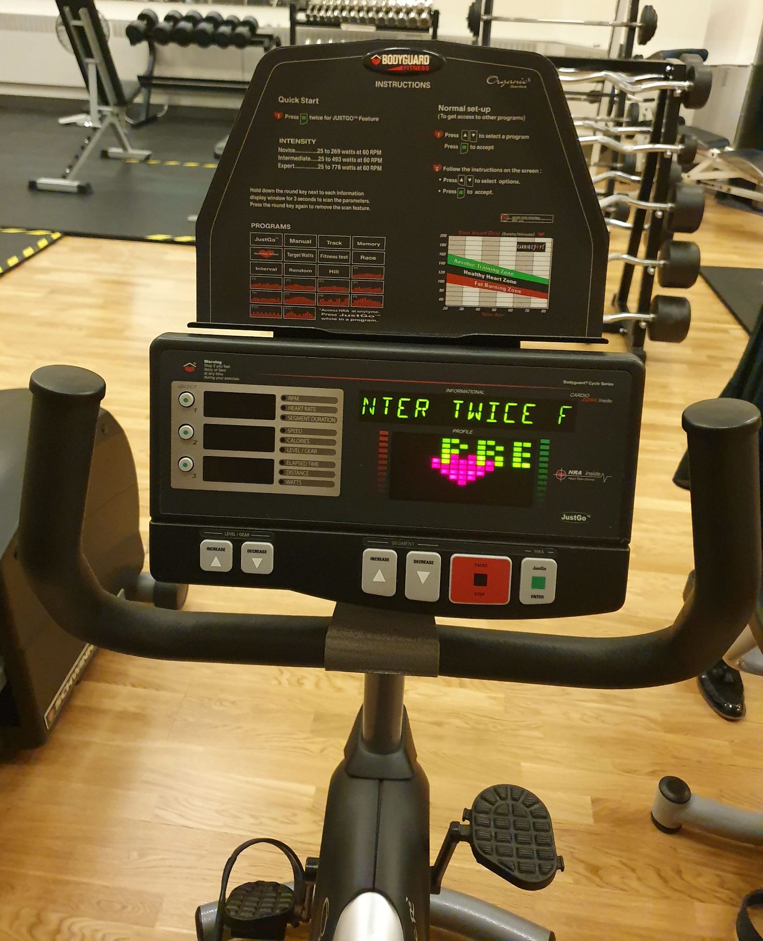 1 x Bodyguard Organic V5 Fitness Exercise Bike - CL552 - Location: Altrincham WA14 - Image 3 of 8